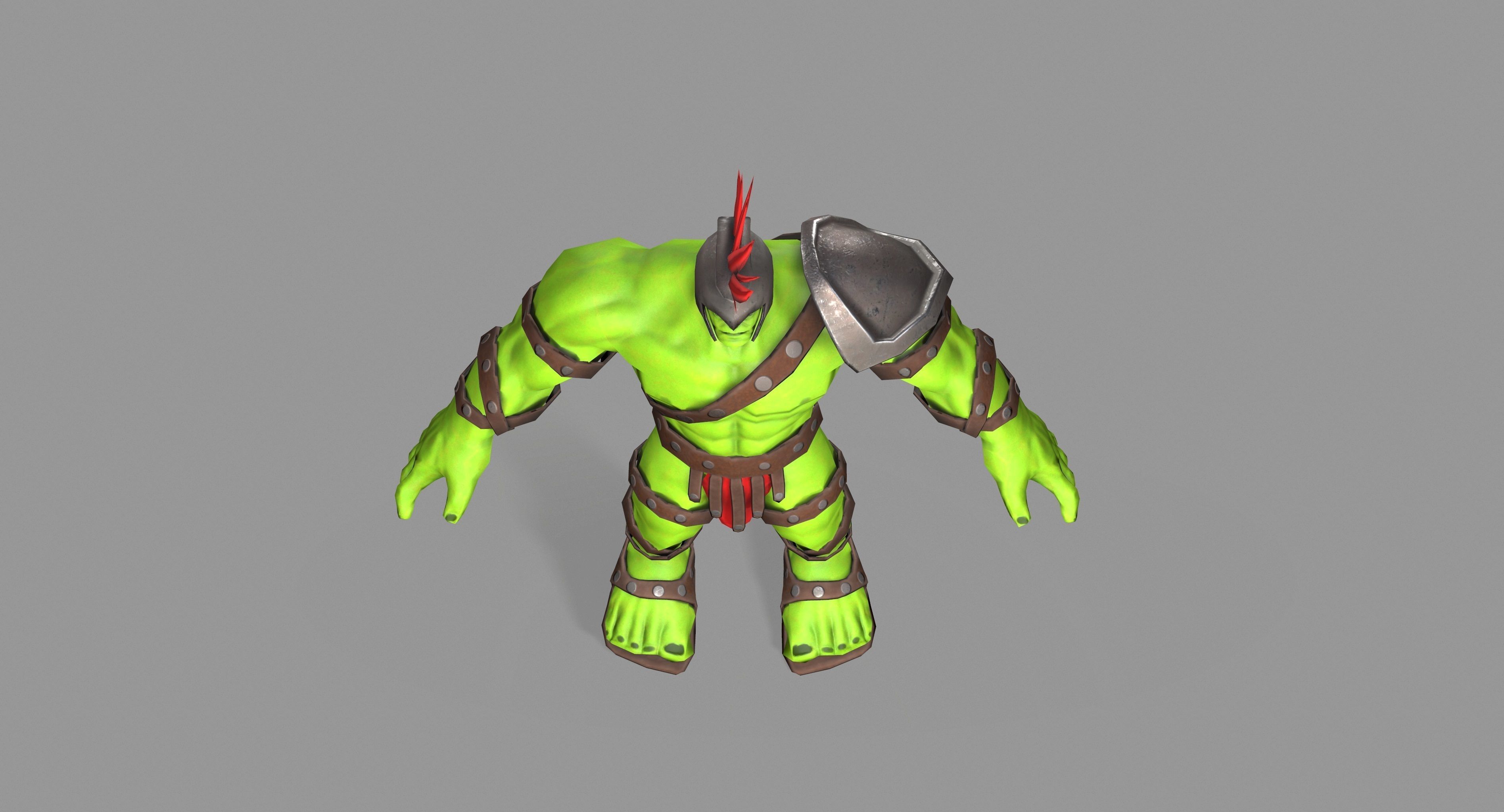 Gladiator Hulk Low-poly 3D model_15