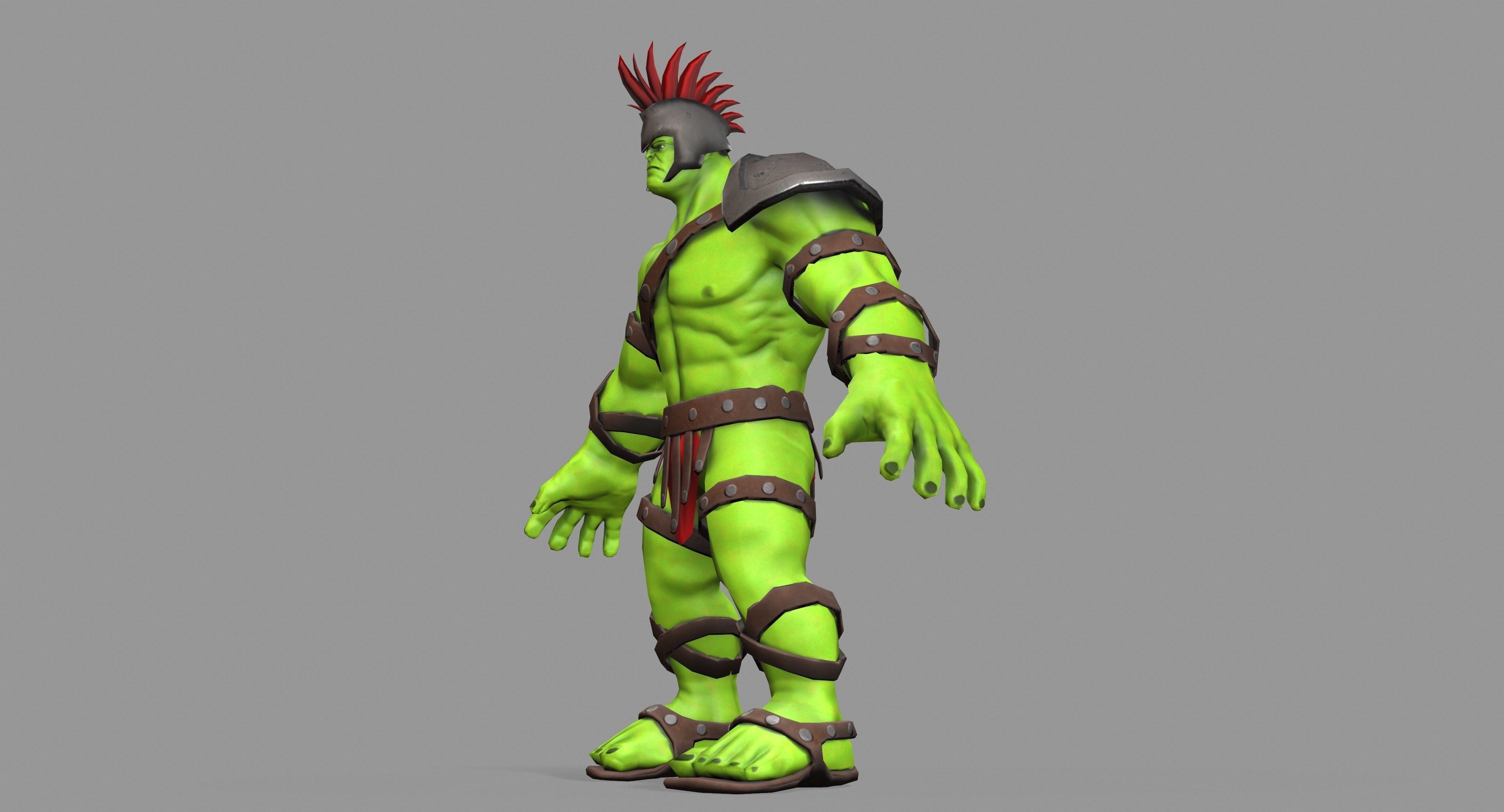 Gladiator Hulk Low-poly 3D model_36