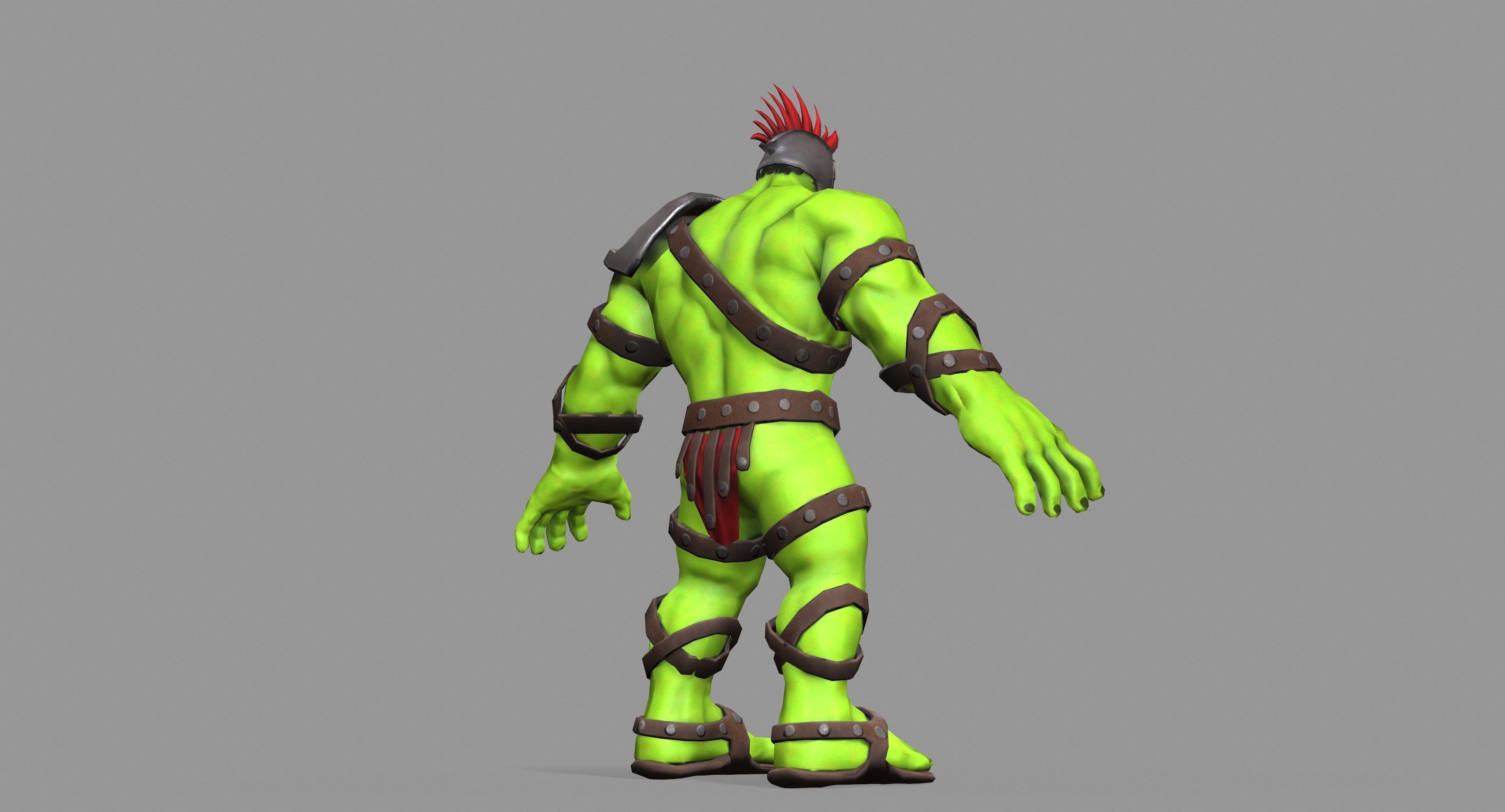 Gladiator Hulk Low-poly 3D model_30