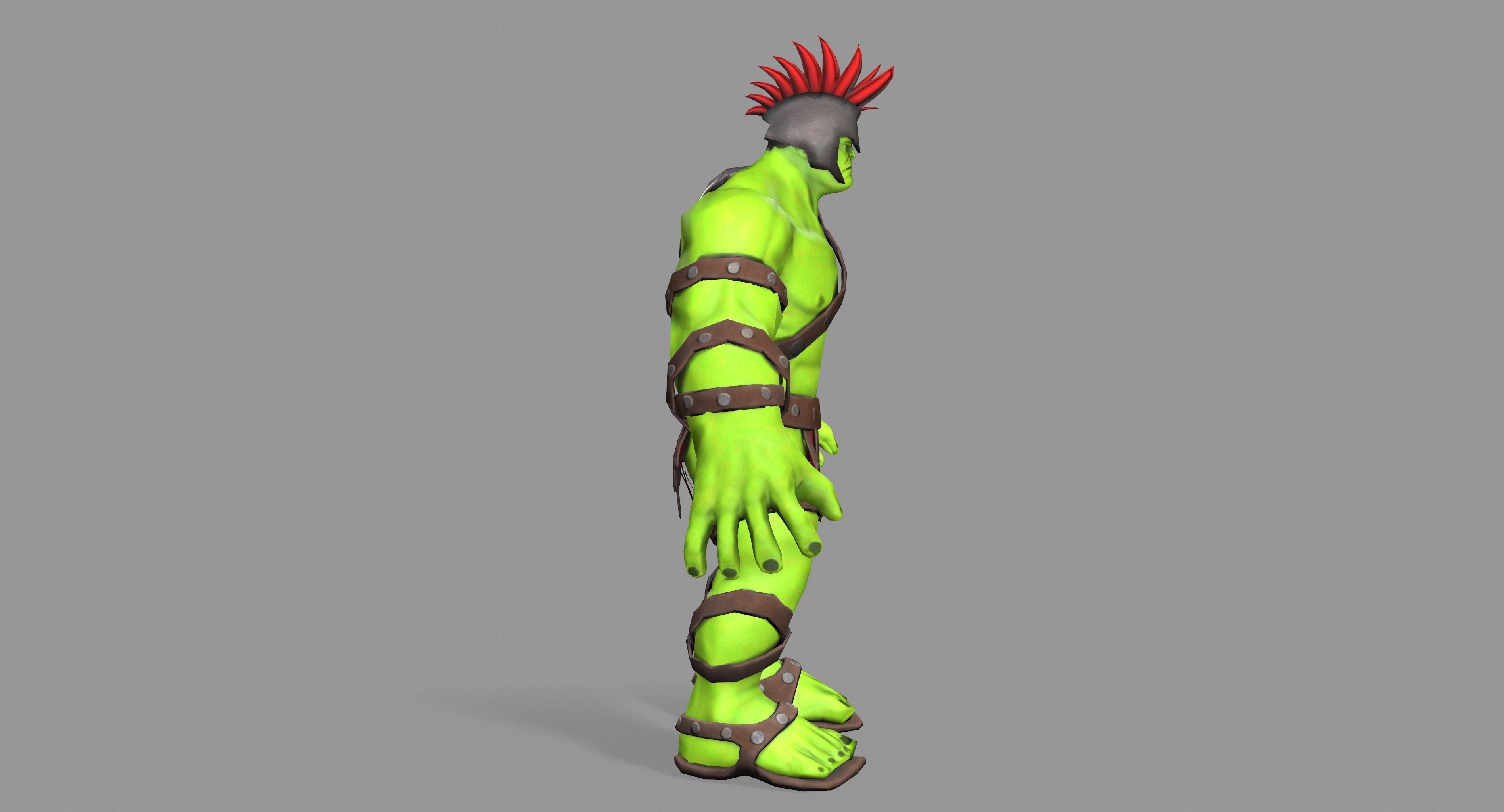 Gladiator Hulk Low-poly 3D model_6