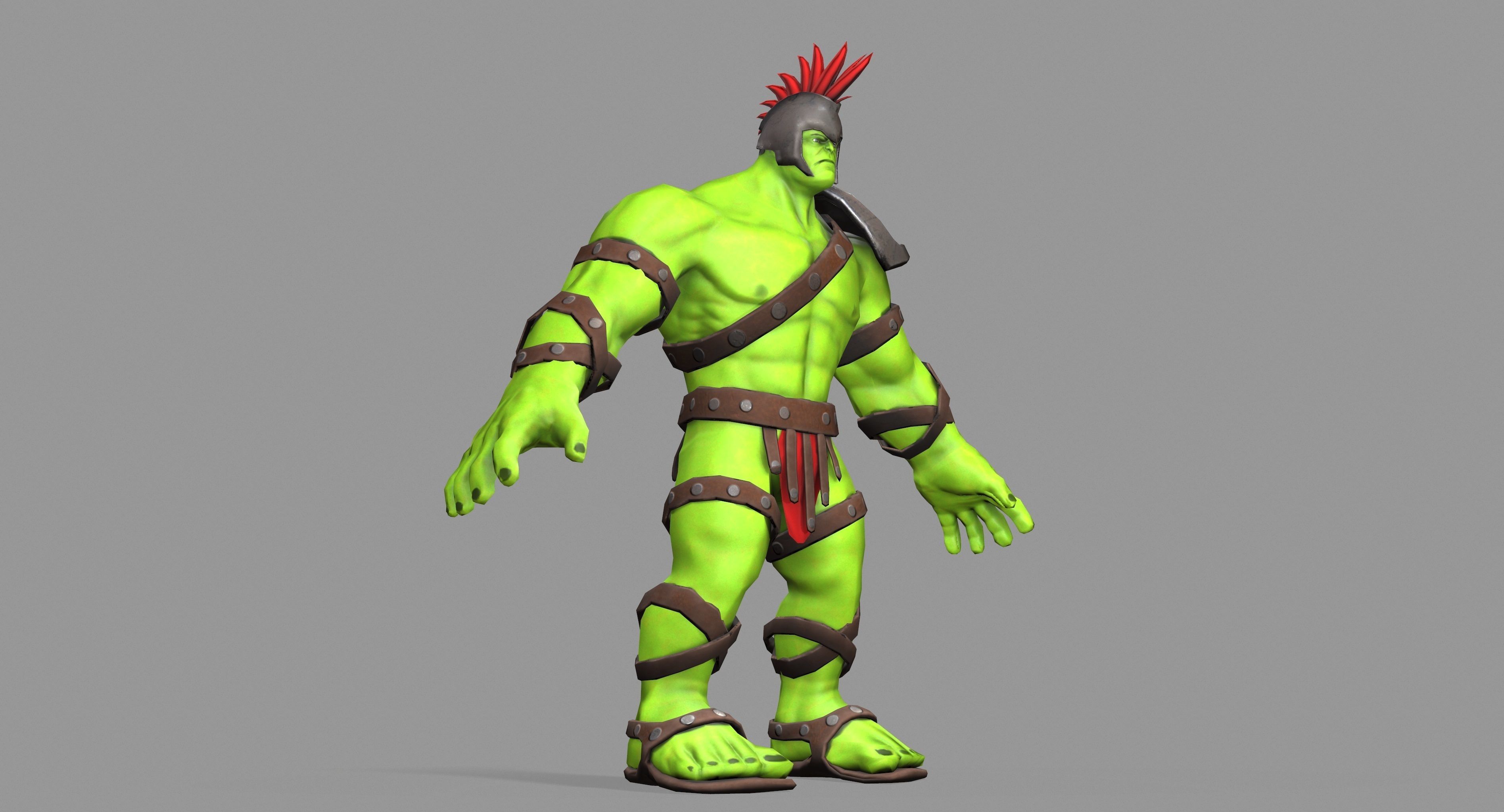 Gladiator Hulk Low-poly 3D model_27