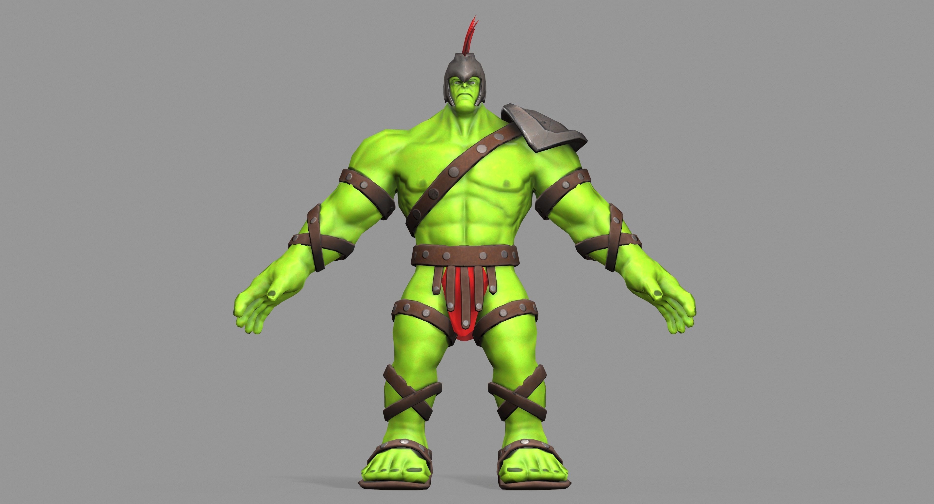 Gladiator Hulk Low-poly 3D model_26