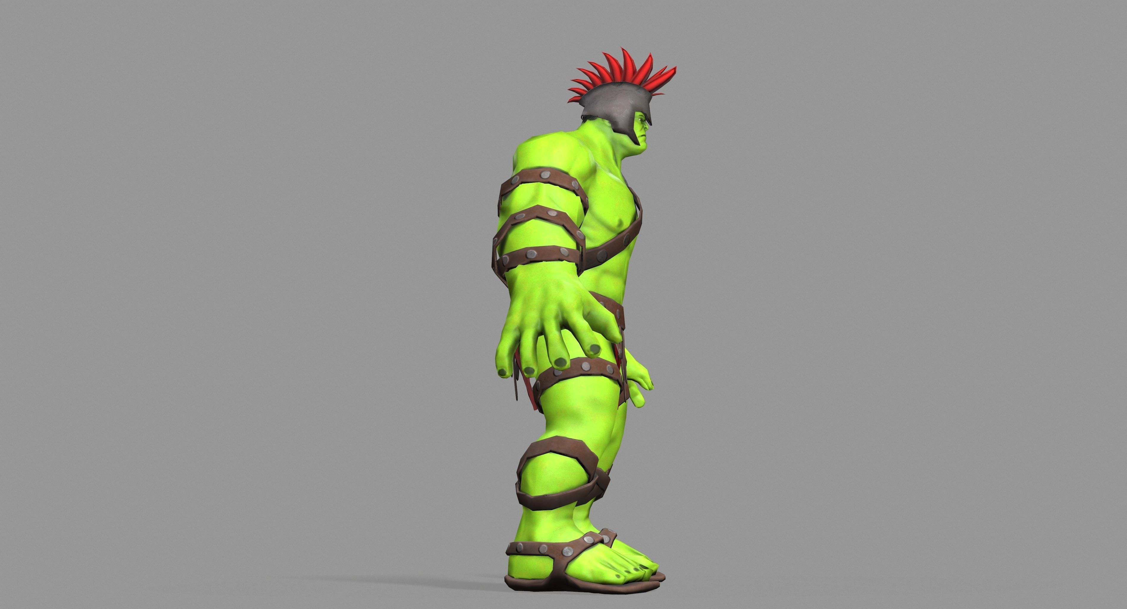 Gladiator Hulk Low-poly 3D model_29