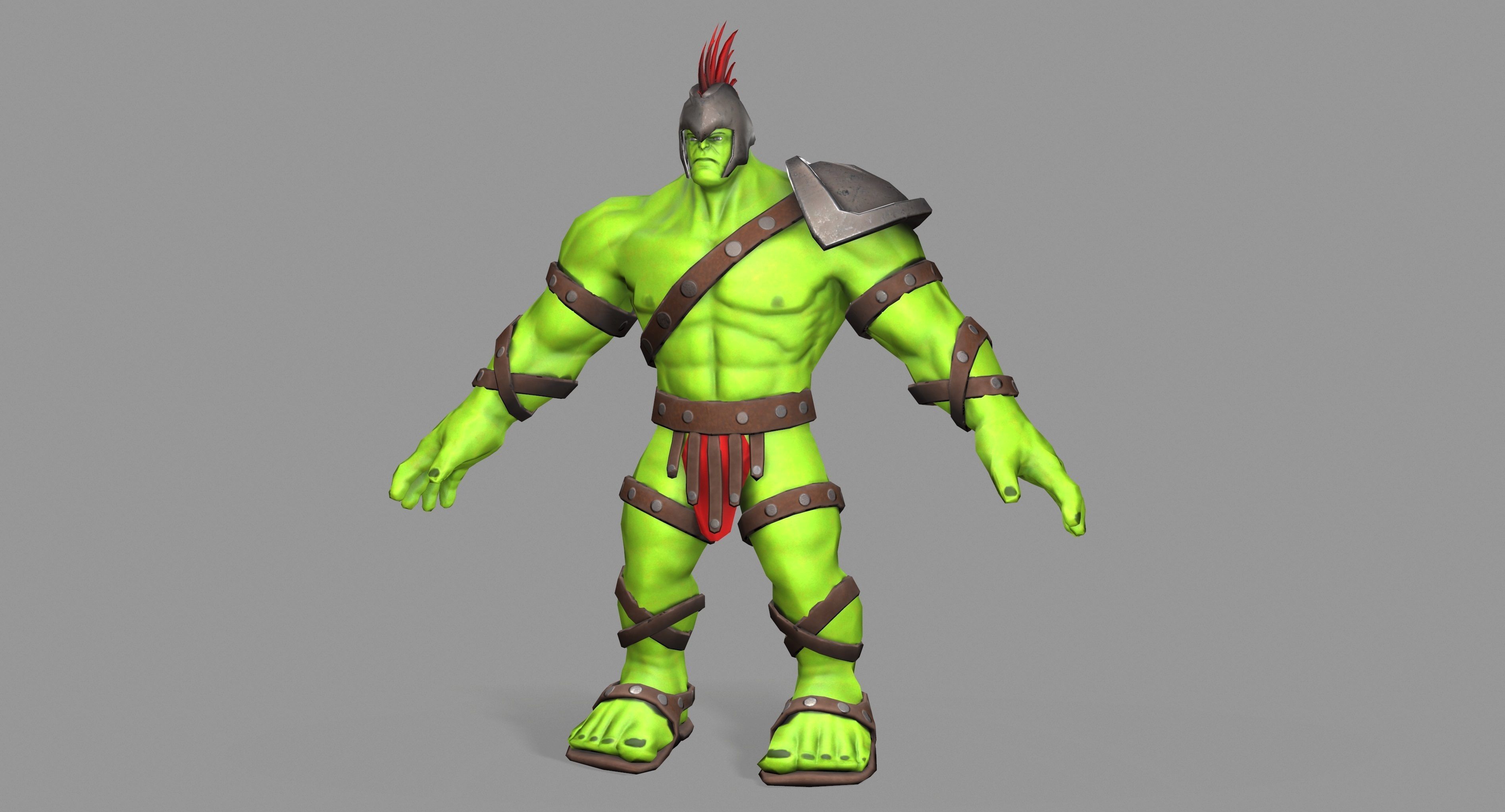 Gladiator Hulk Low-poly 3D model_14