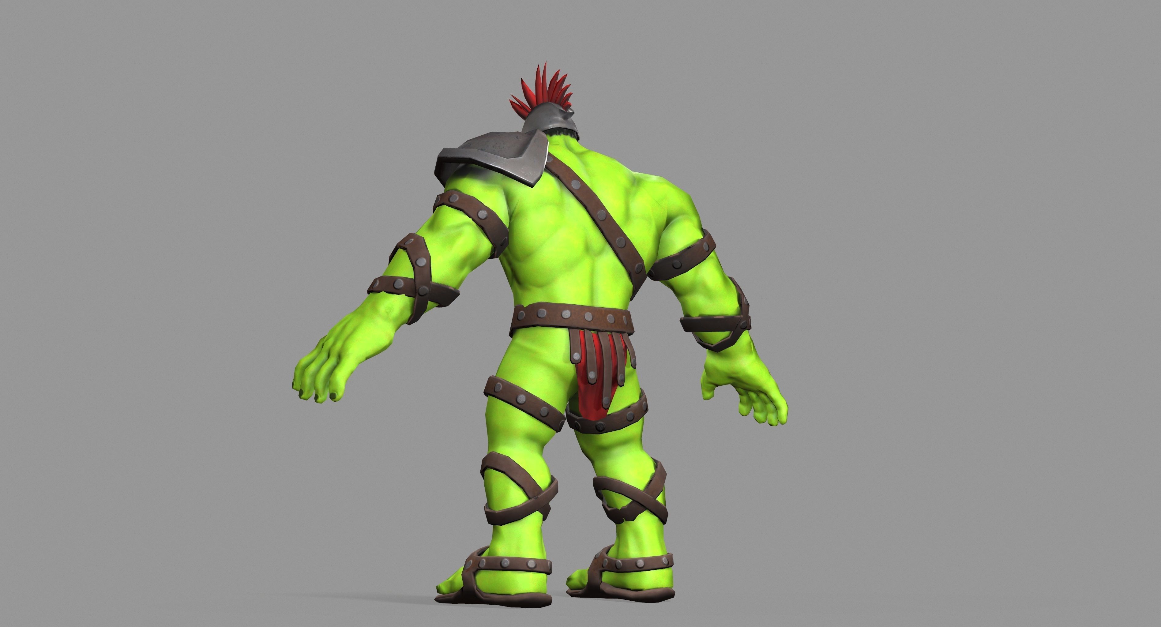 Gladiator Hulk Low-poly 3D model_33