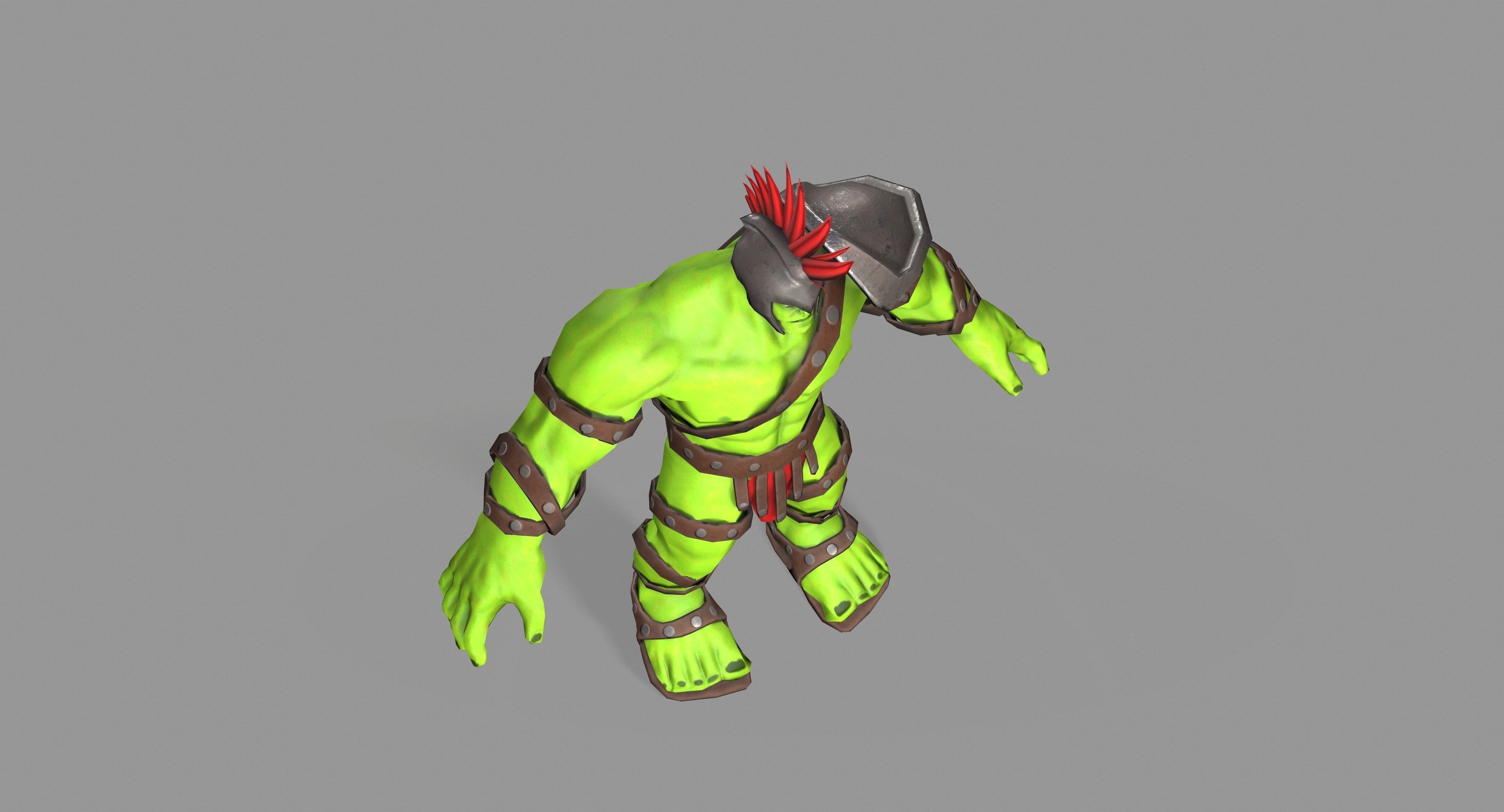 Gladiator Hulk Low-poly 3D model_16