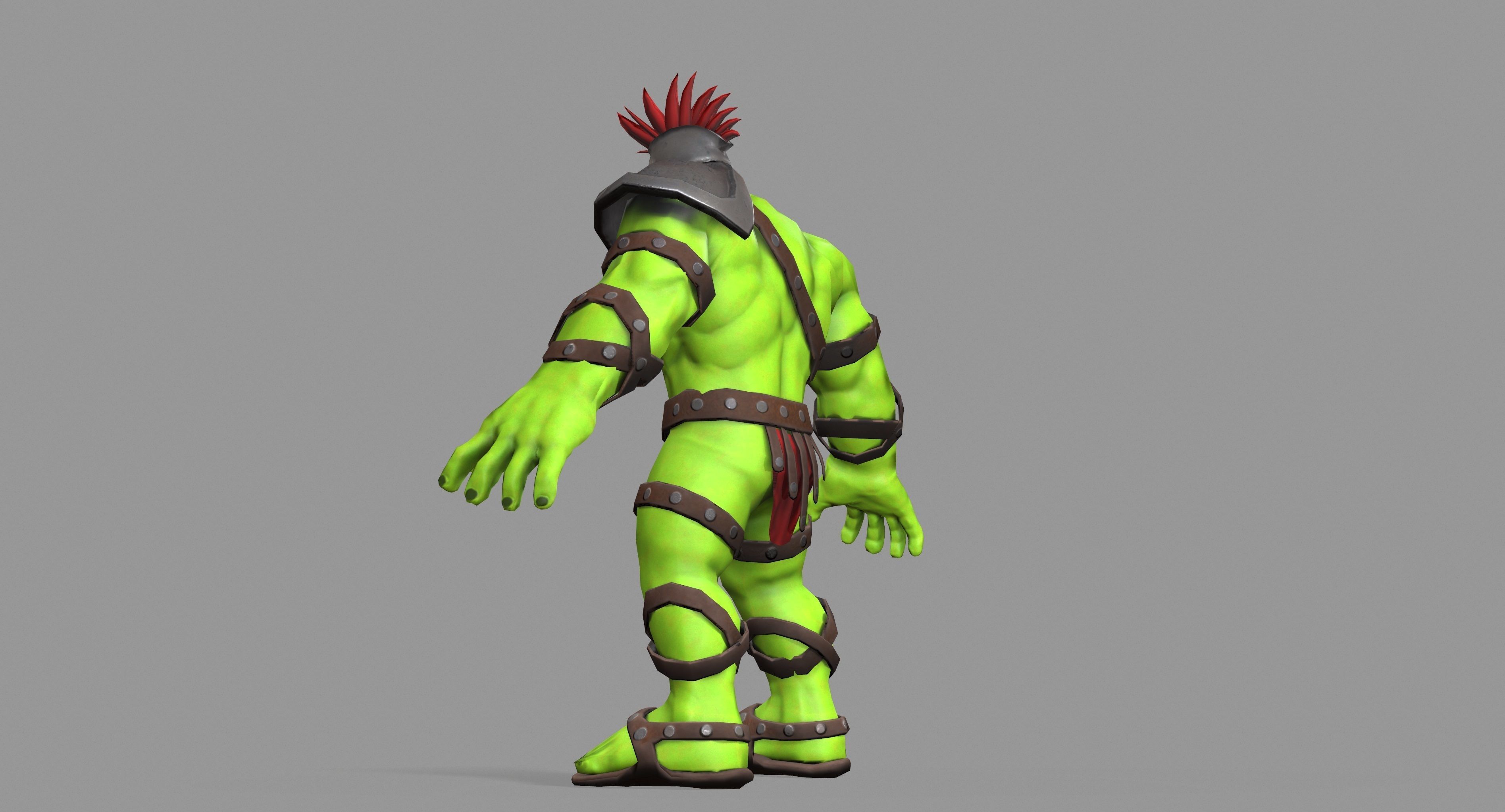 Gladiator Hulk Low-poly 3D model_34