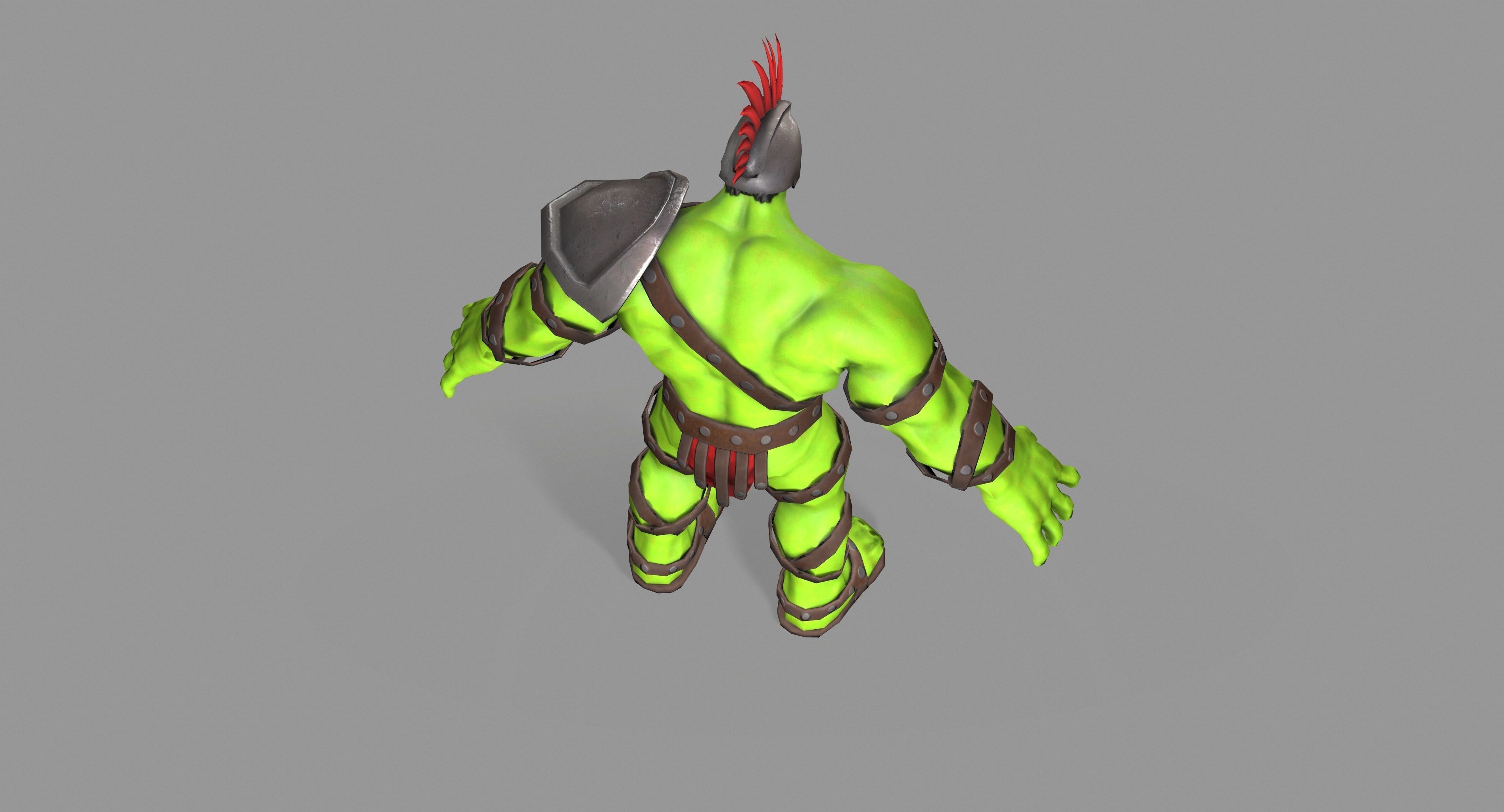 Gladiator Hulk Low-poly 3D model_19