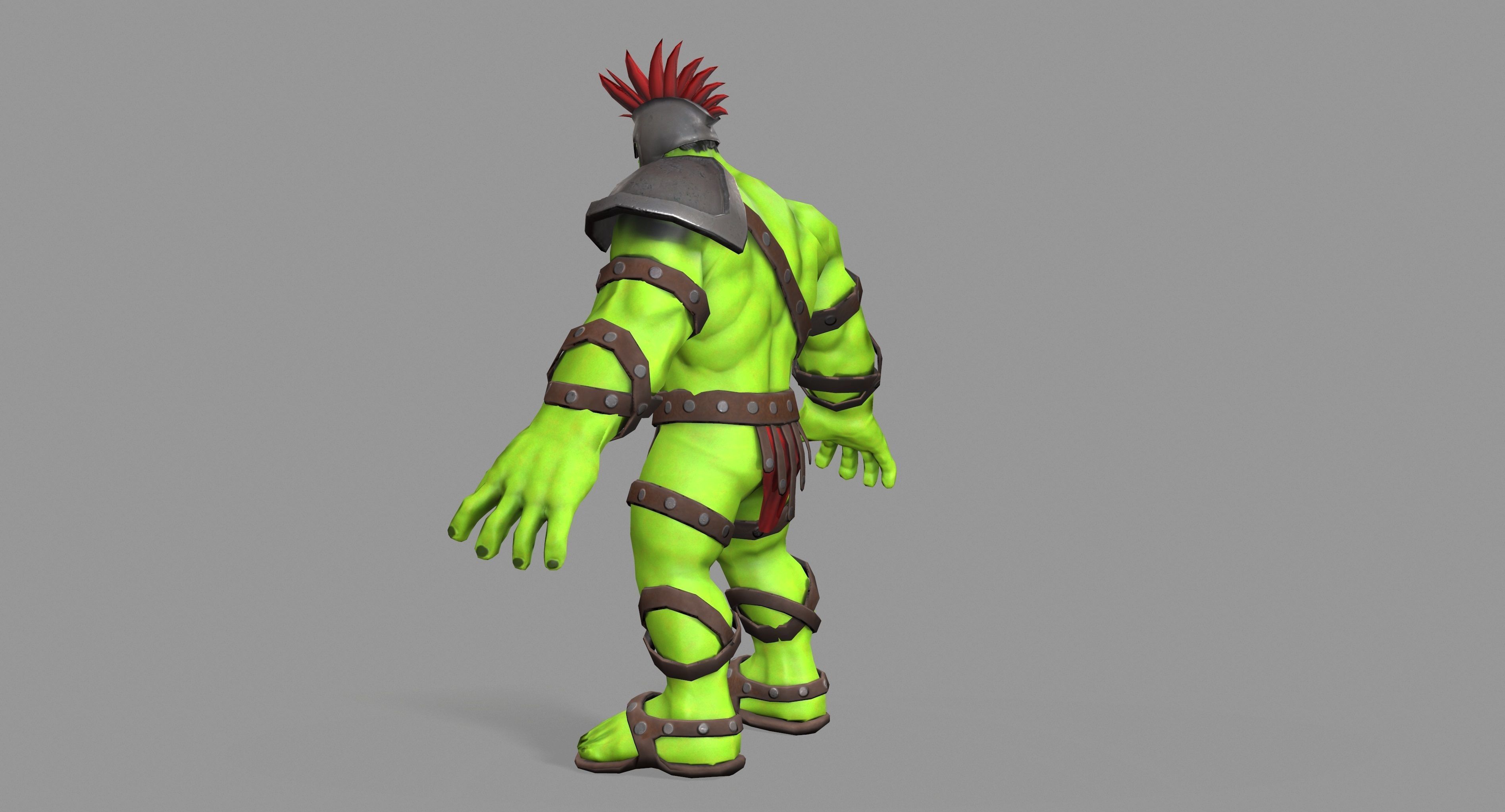 Gladiator Hulk Low-poly 3D model_11