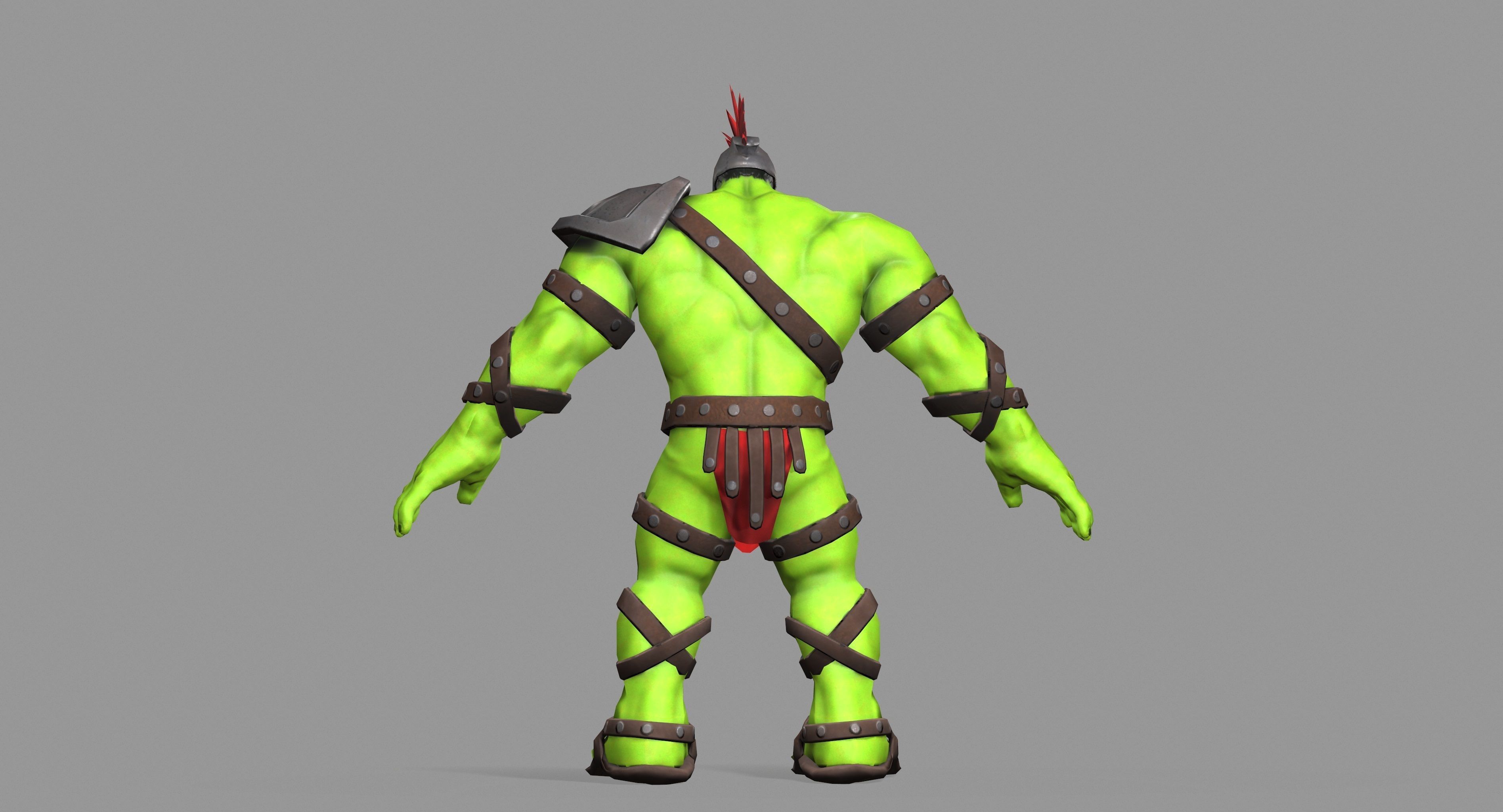 Gladiator Hulk Low-poly 3D model_32
