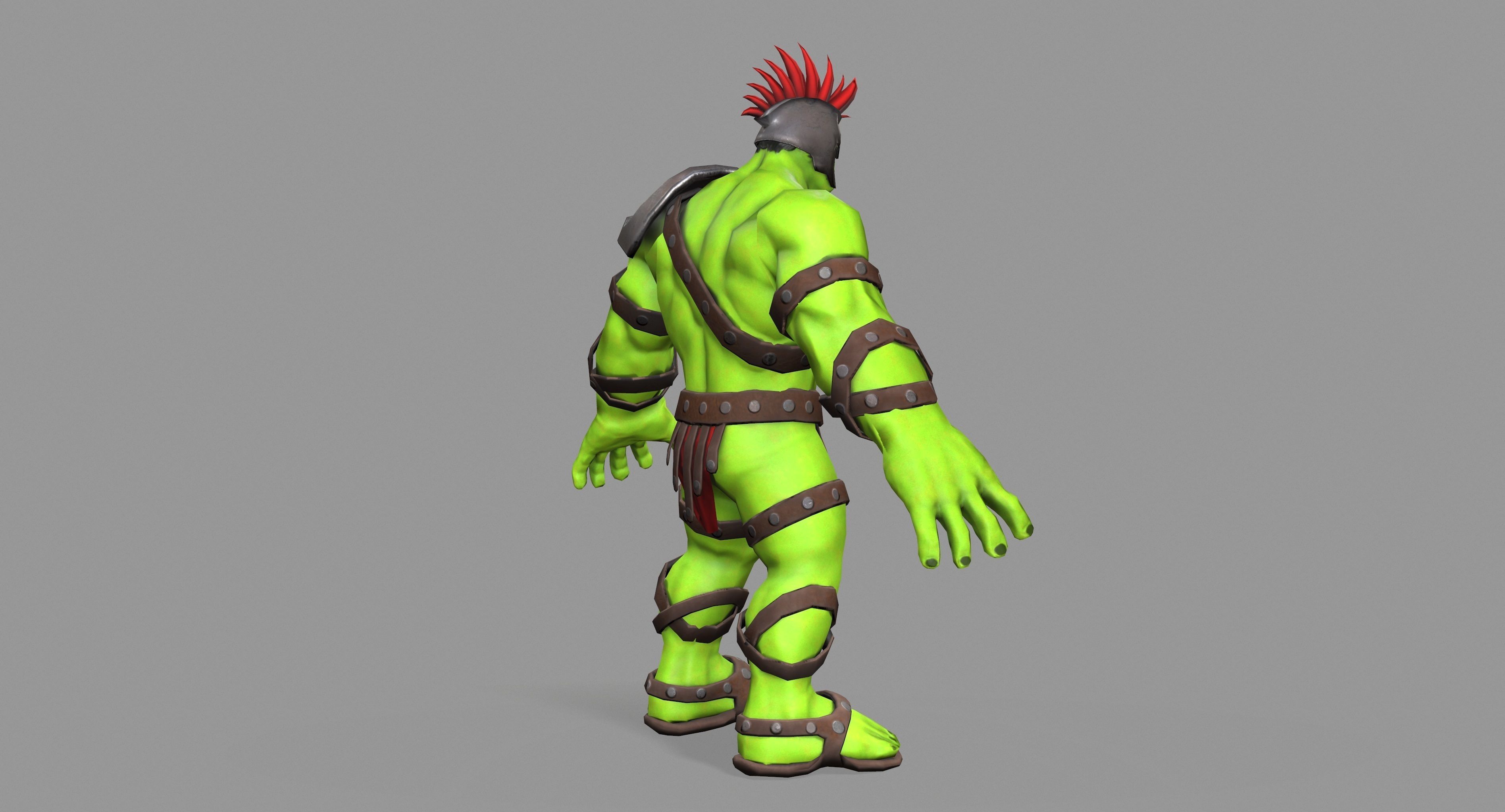 Gladiator Hulk Low-poly 3D model_7