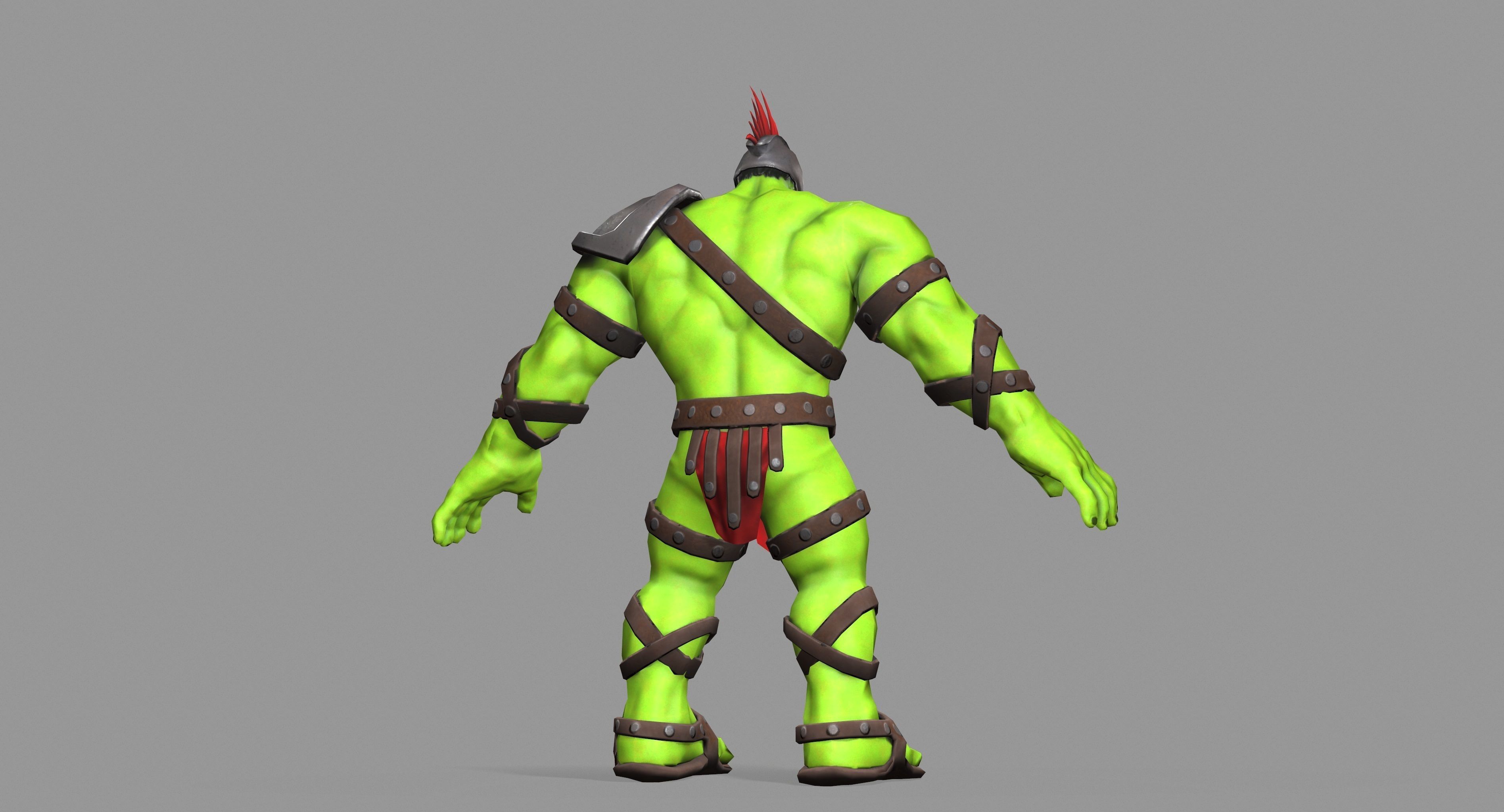 Gladiator Hulk Low-poly 3D model_31