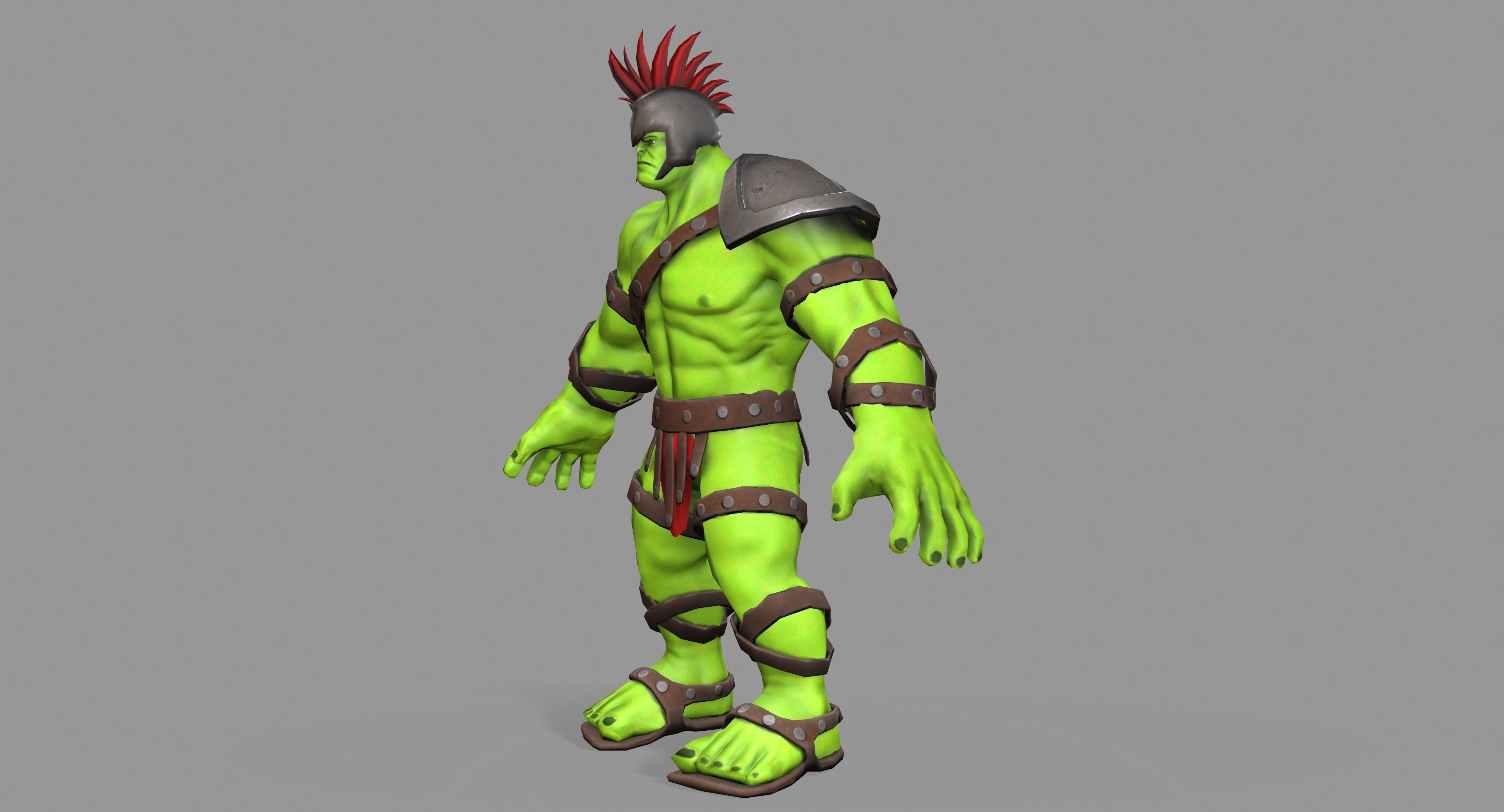 Gladiator Hulk Low-poly 3D model_13