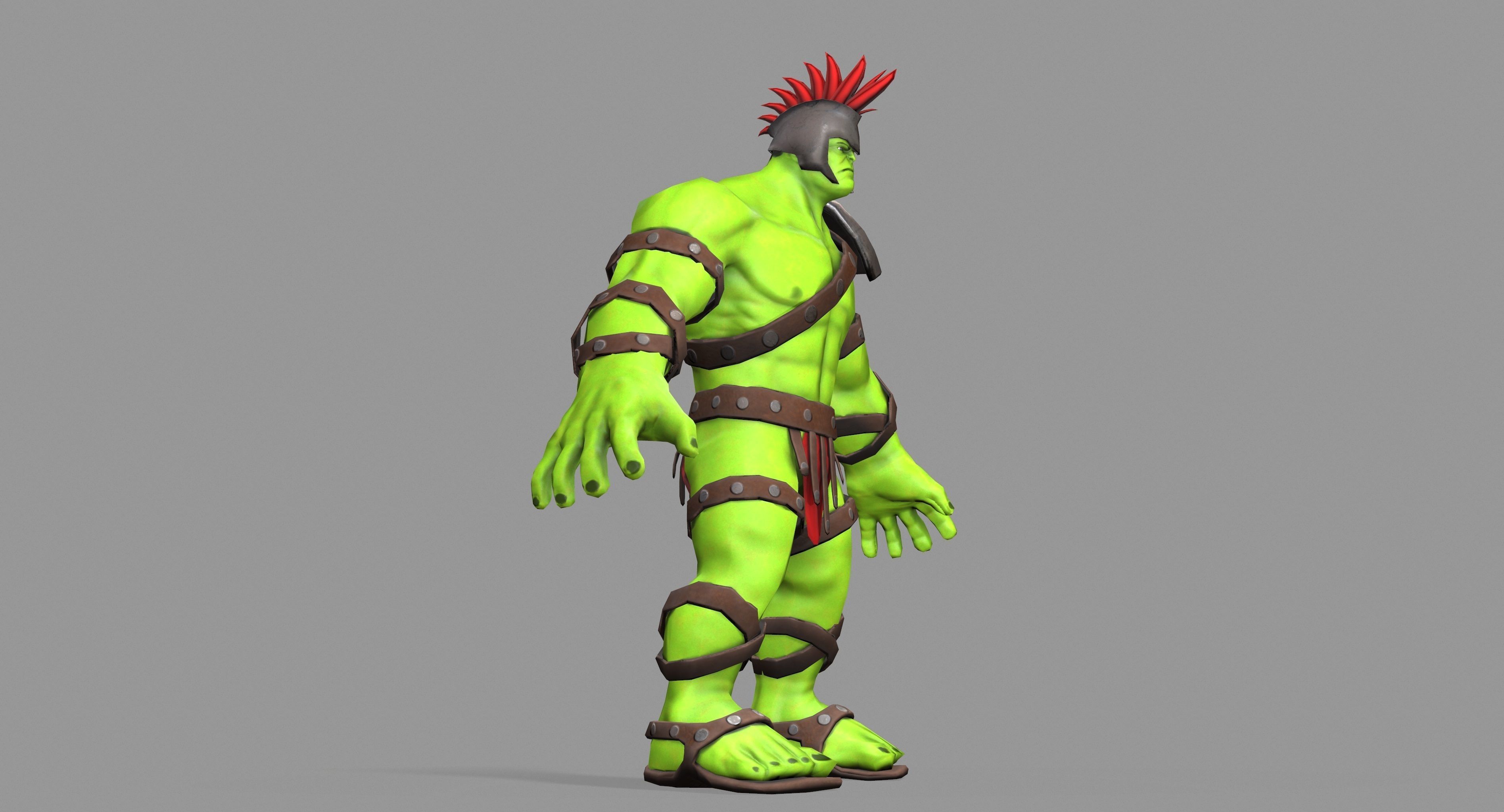 Gladiator Hulk Low-poly 3D model_28