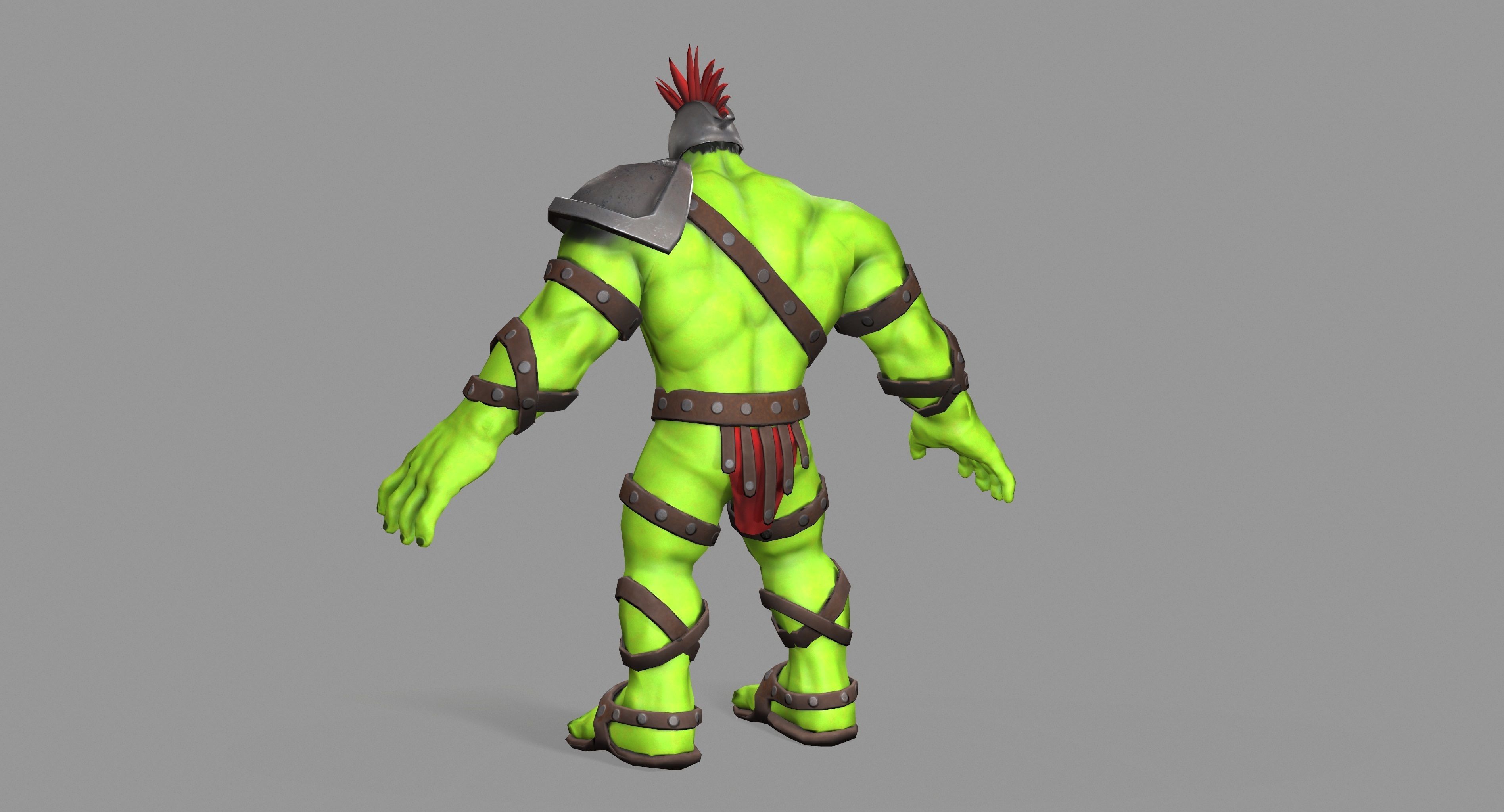 Gladiator Hulk Low-poly 3D model_10