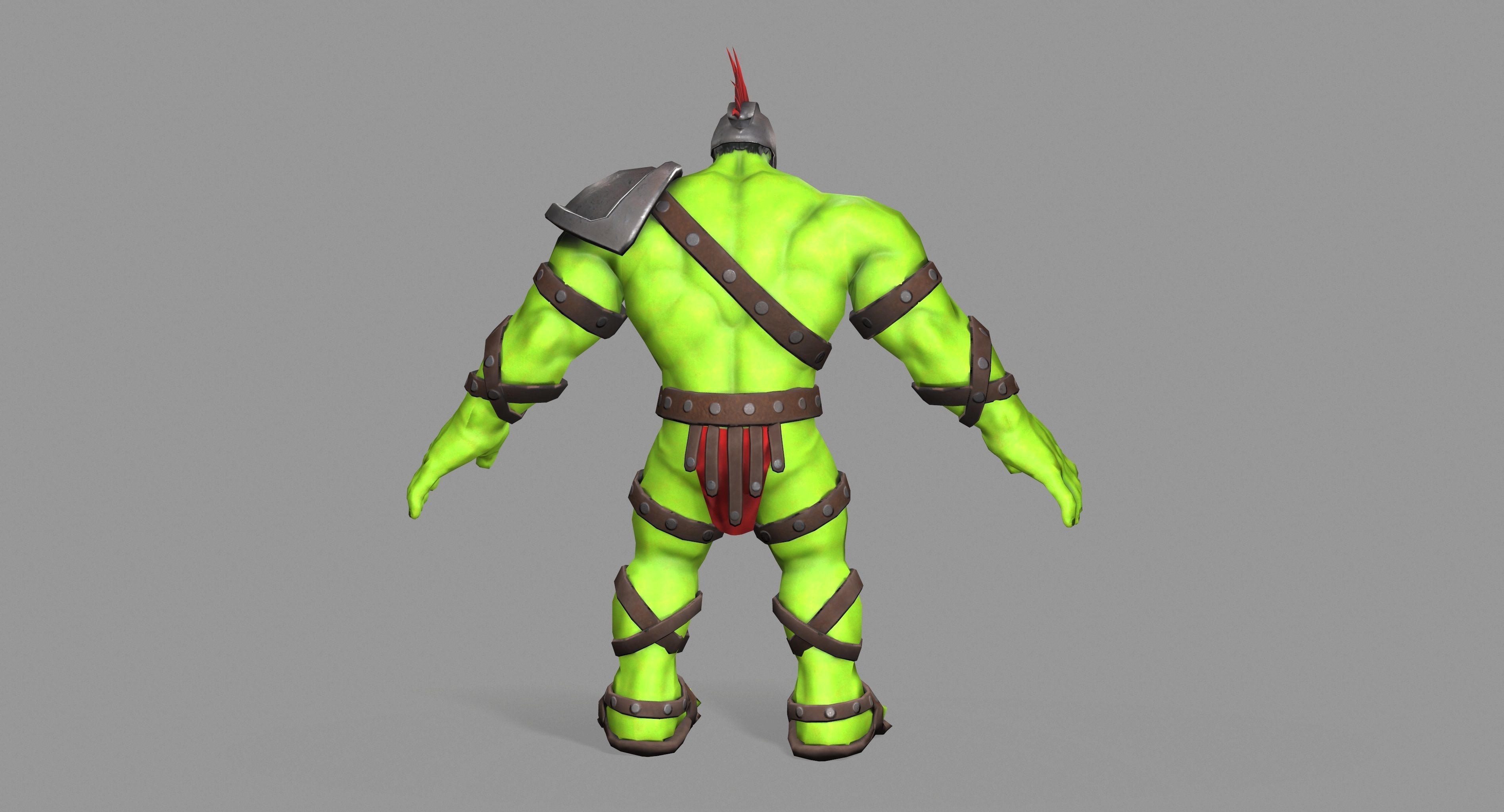 Gladiator Hulk Low-poly 3D model_9