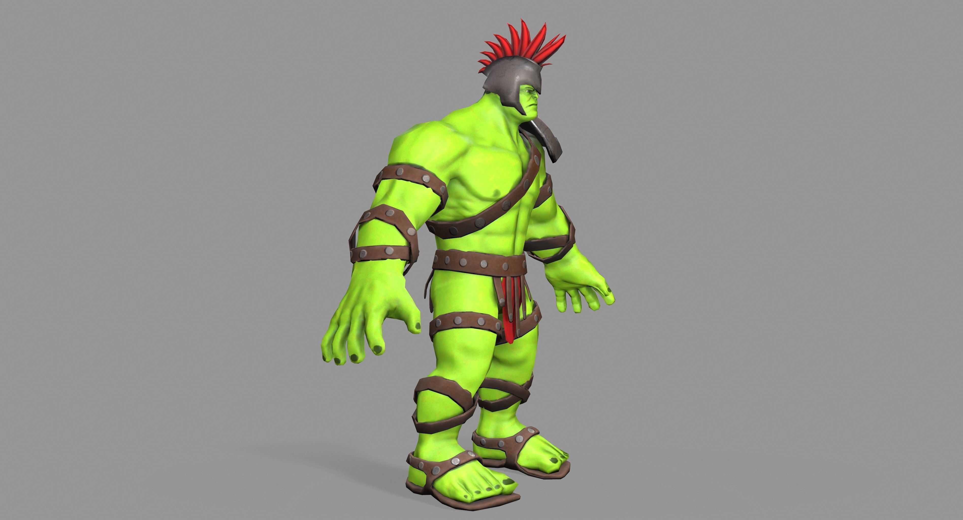 Gladiator Hulk Low-poly 3D model_5