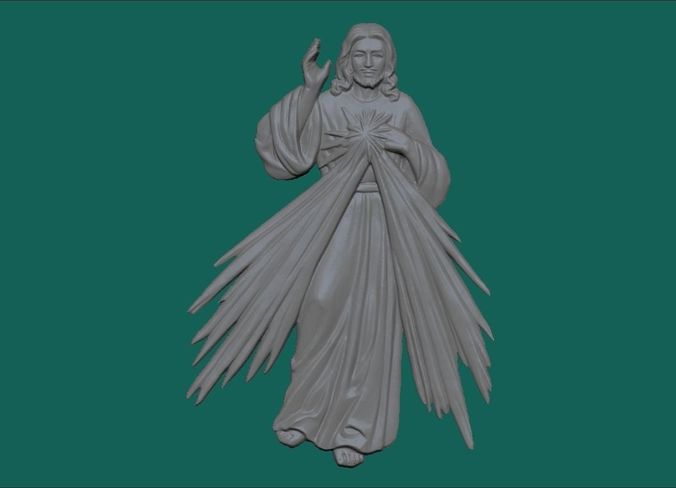 JESUS CATHOLIC  3d picture STL FILE 33