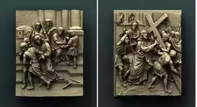 Stations of the cross 3D print model