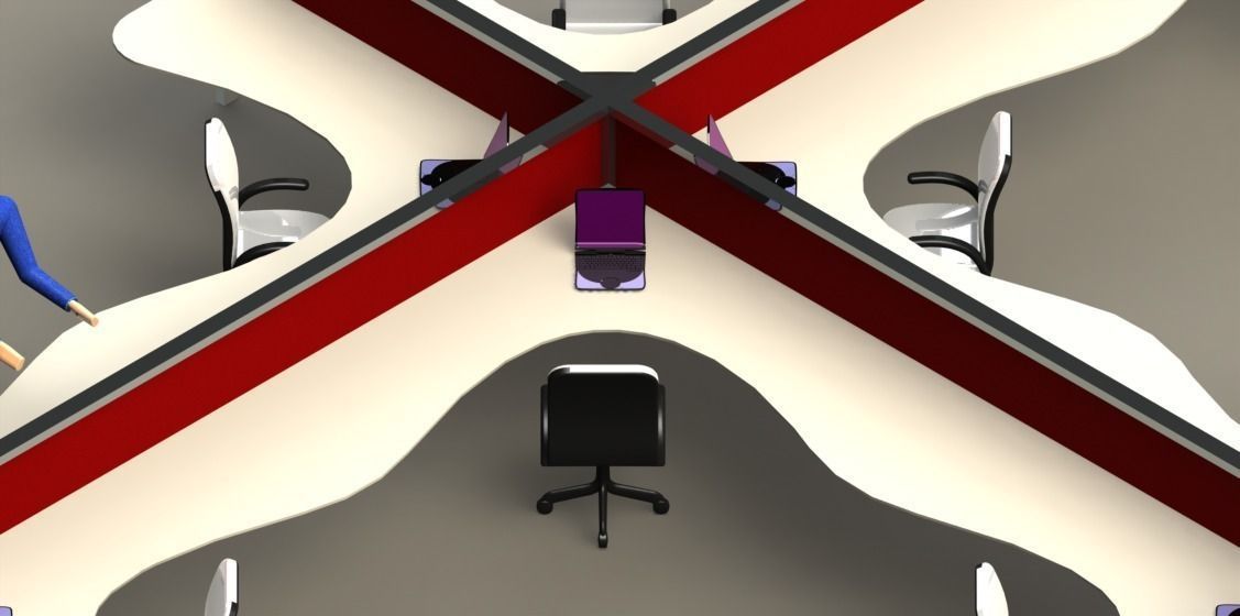 Ergonomic Workstation Free 3D model_3