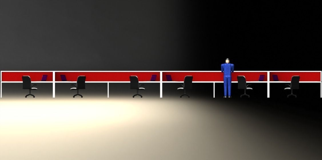 Ergonomic Workstation Free 3D model_2