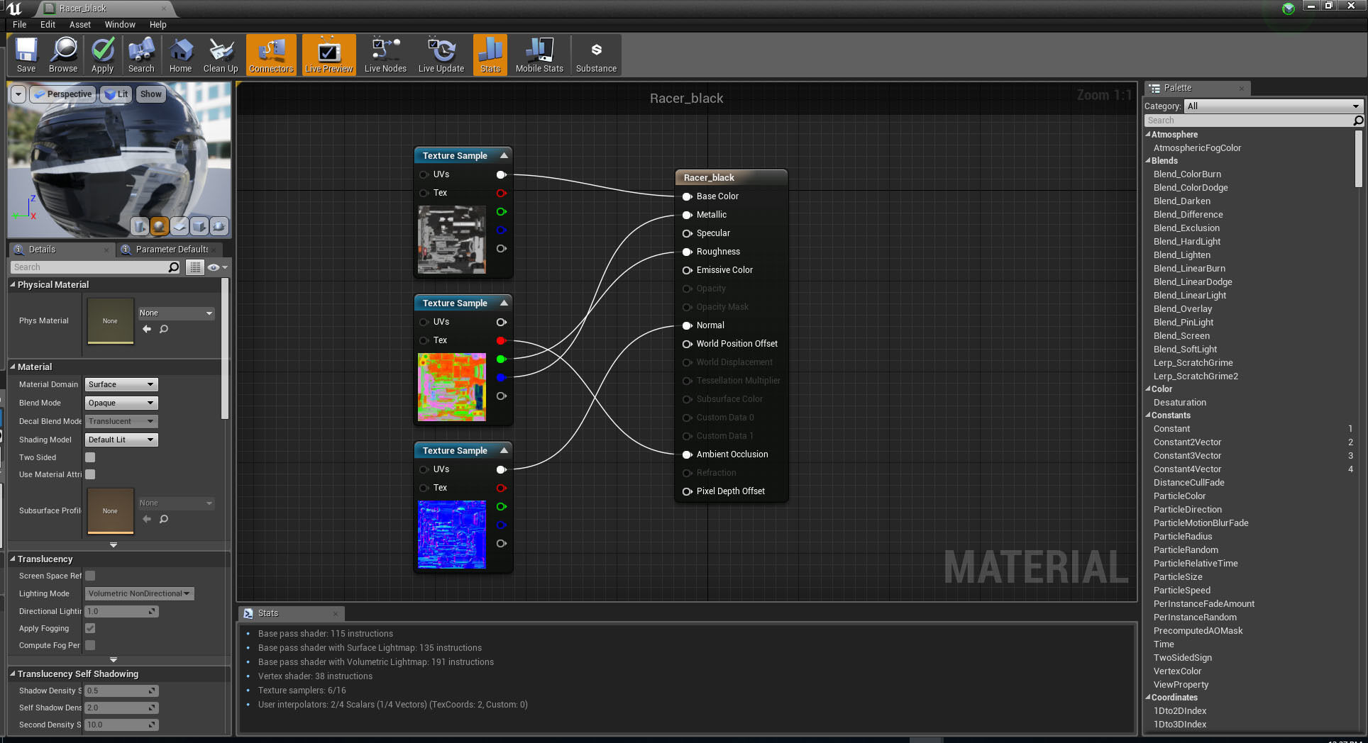 Muscle Car Pack for Unreal Engine 4 Low-poly 3D model_21