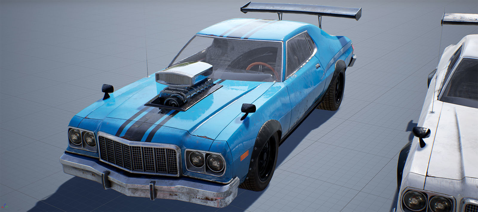 Muscle Car Pack for Unreal Engine 4 Low-poly 3D model_12