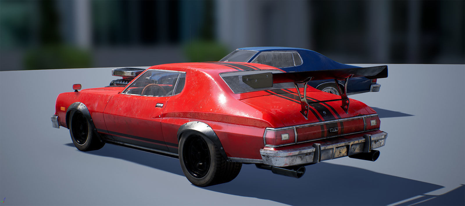 Muscle Car Pack for Unreal Engine 4 Low-poly 3D model_3