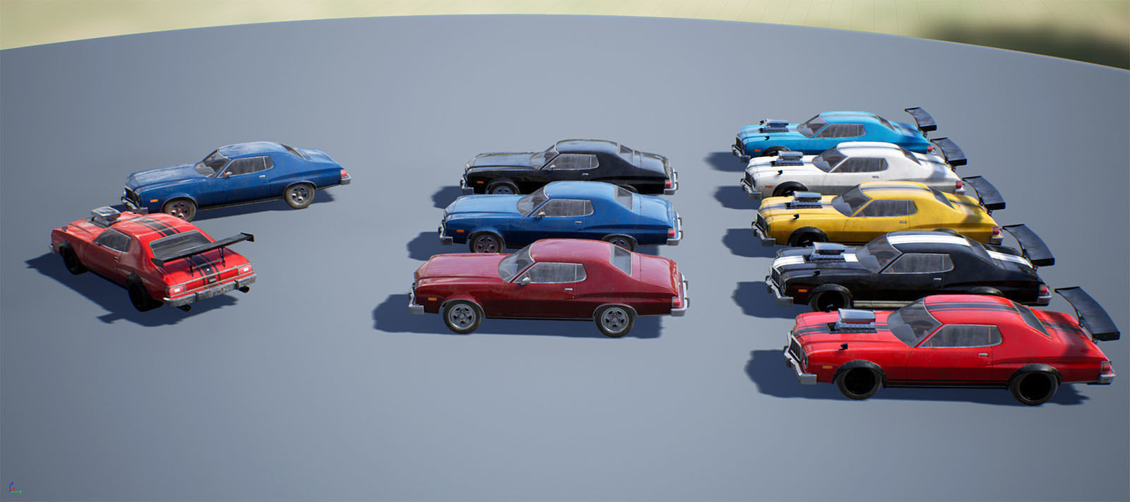 Muscle Car Pack for Unreal Engine 4 Low-poly 3D model_22