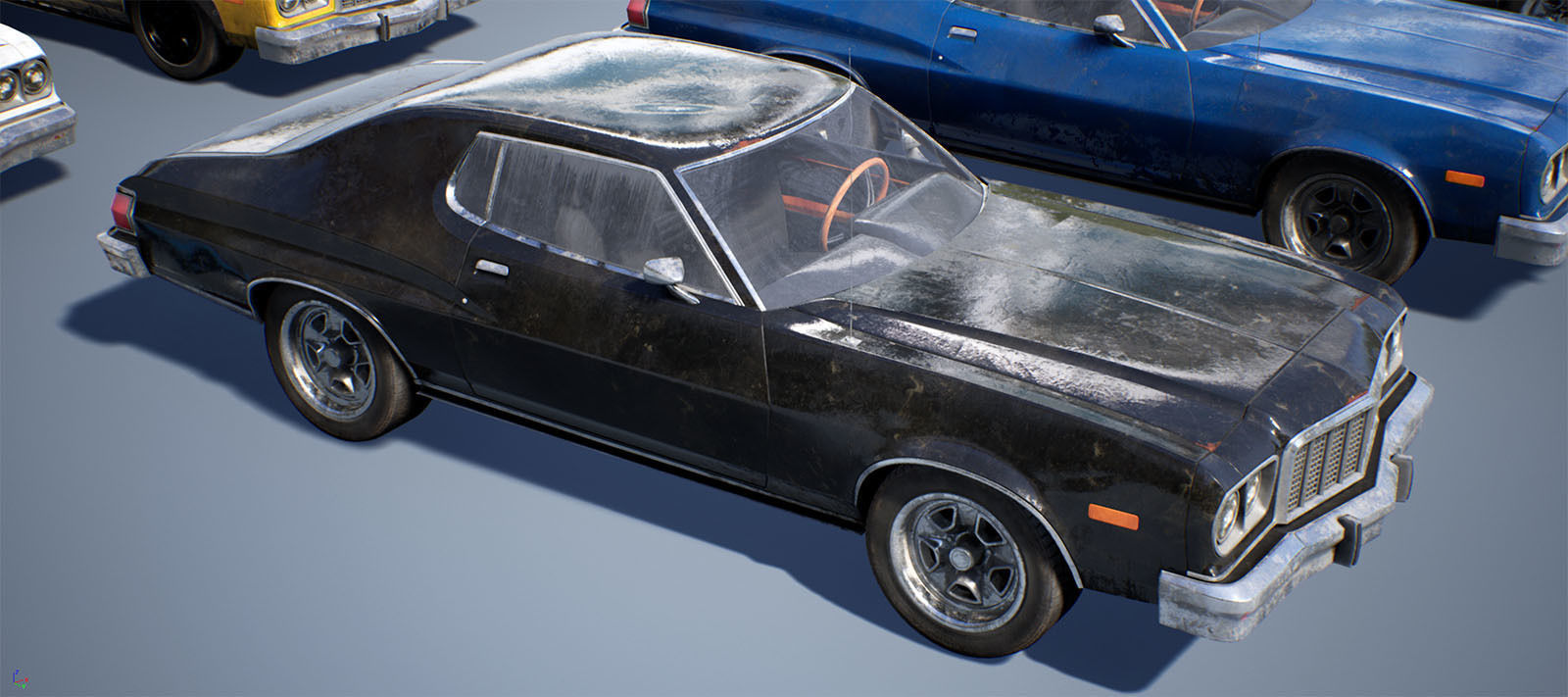 Muscle Car Pack for Unreal Engine 4 Low-poly 3D model_11
