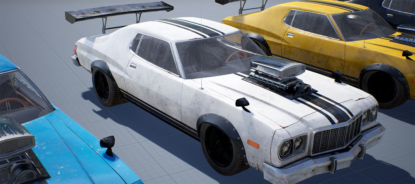 Muscle Car Pack for Unreal Engine 4 Low-poly 3D model_17