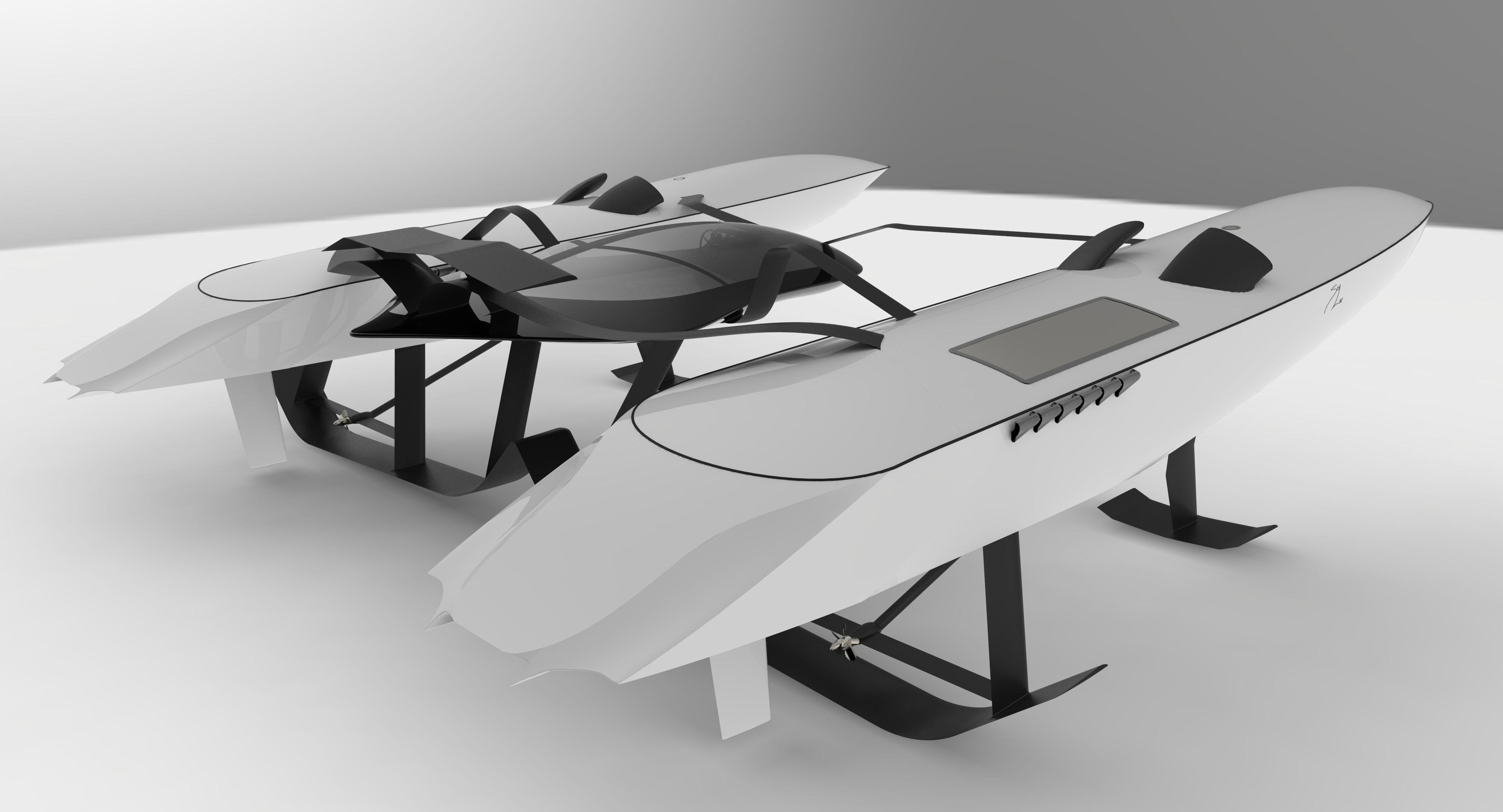 SeaLine hovercraft Free 3D model_5