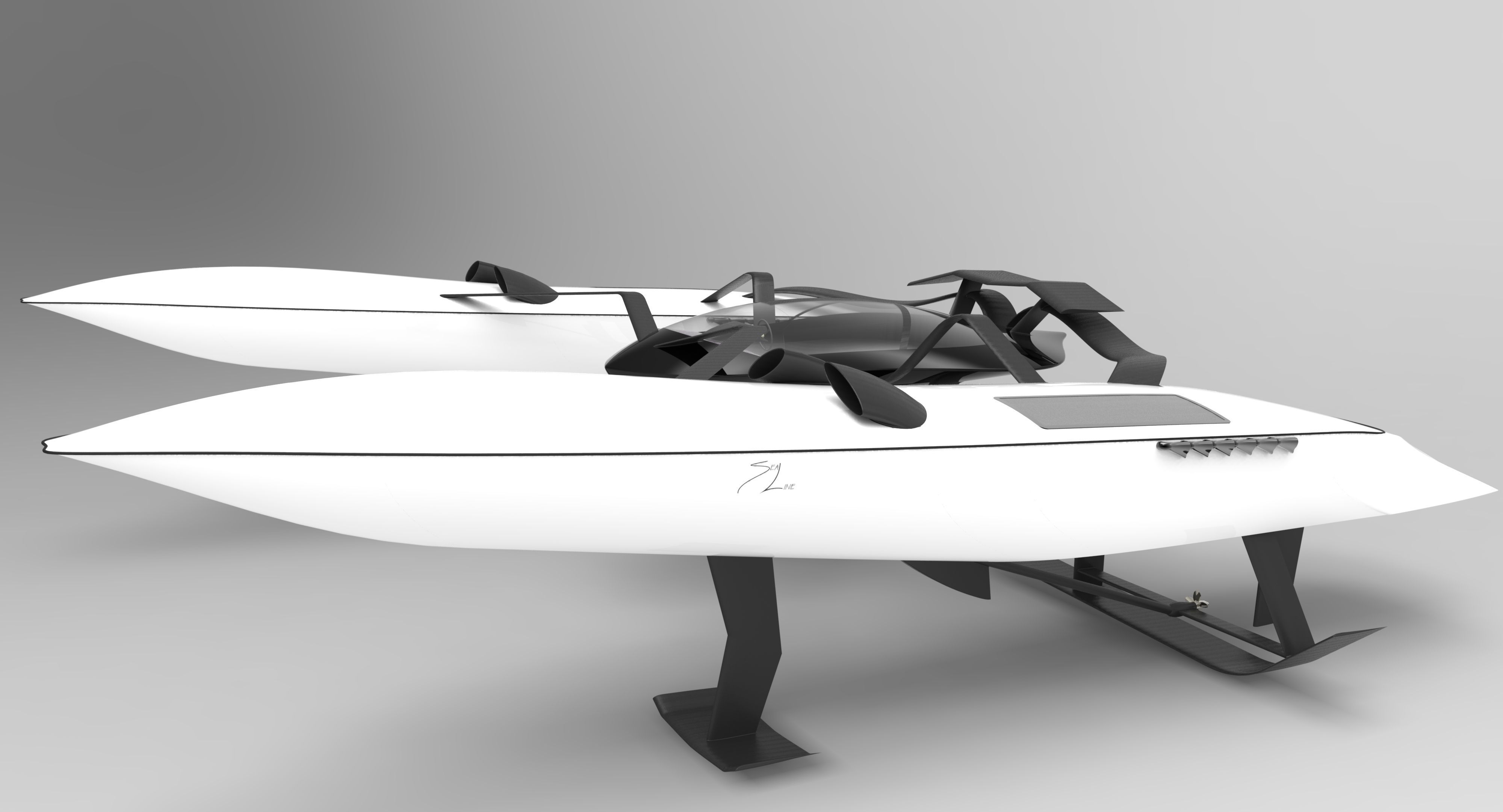 SeaLine hovercraft Free 3D model_2