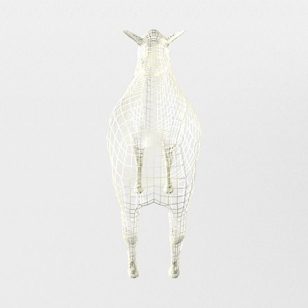Sheep Low-poly 3D model_5