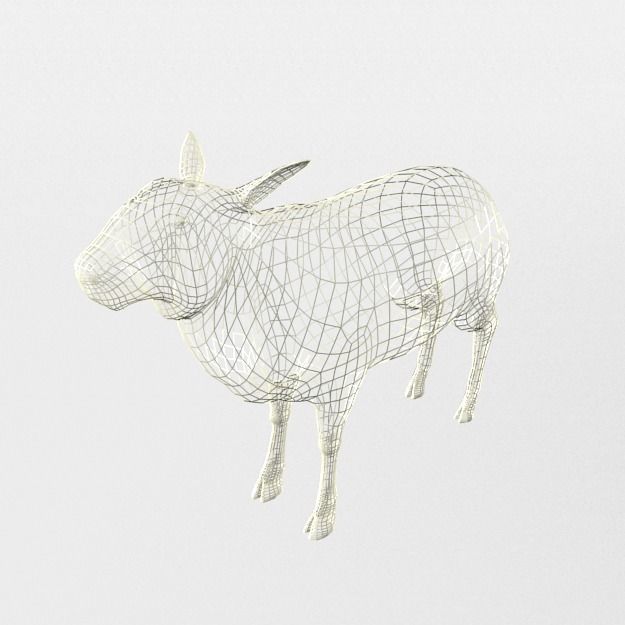 Sheep Low-poly 3D model_6