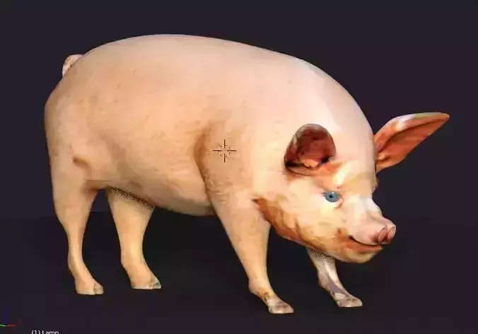 pig lowpoly Low-poly 3D model