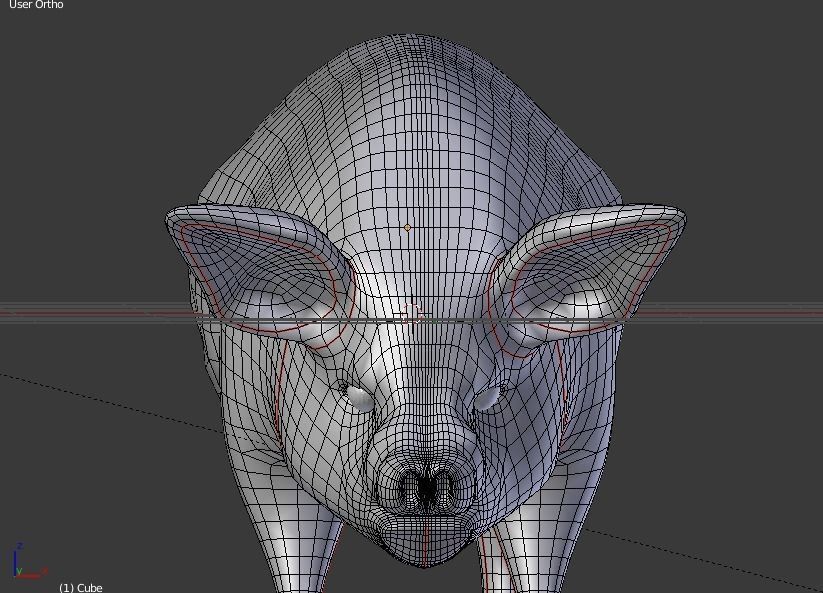 pig lowpoly Low-poly 3D model_6