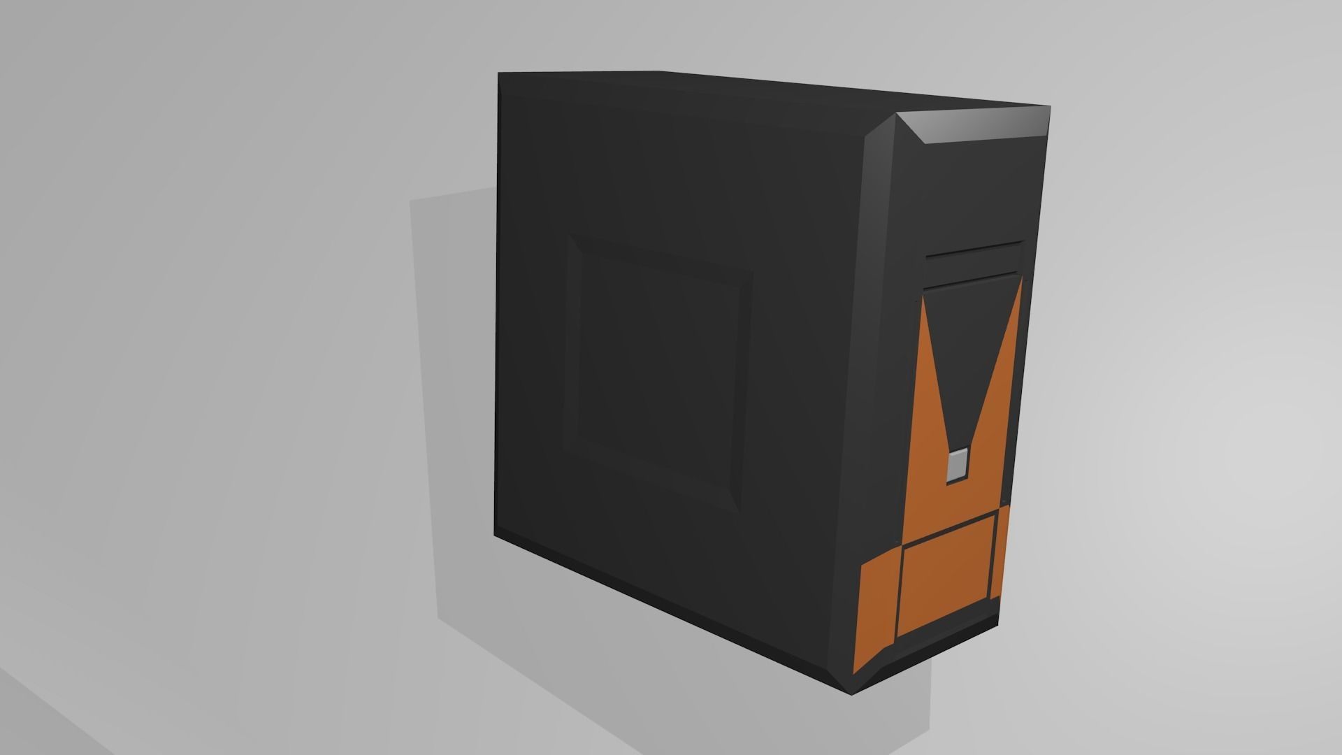 Desktop CPU Low-poly 3D model_1