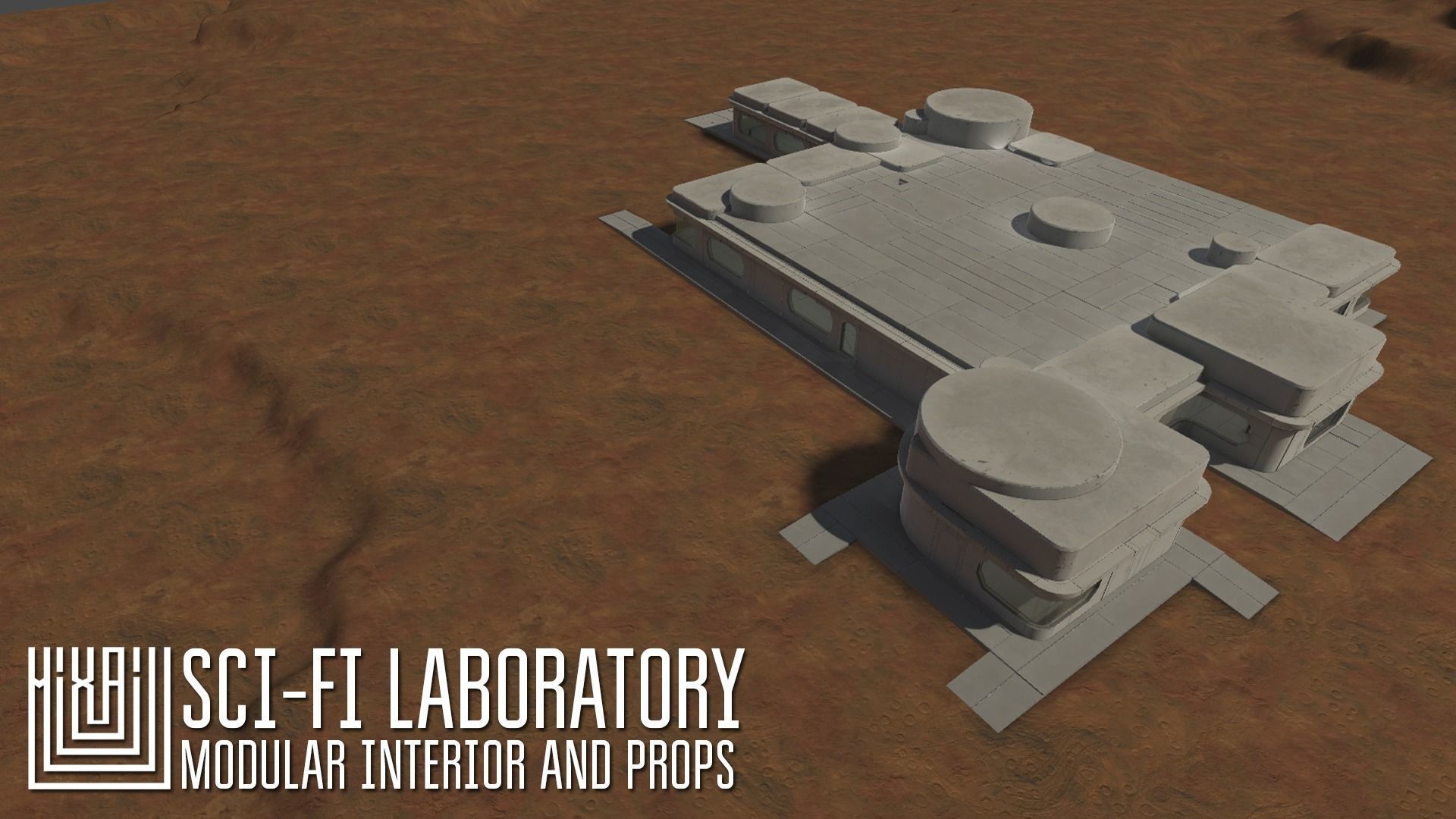 Sci-fi laboratory - modular interior and props 3D model_9