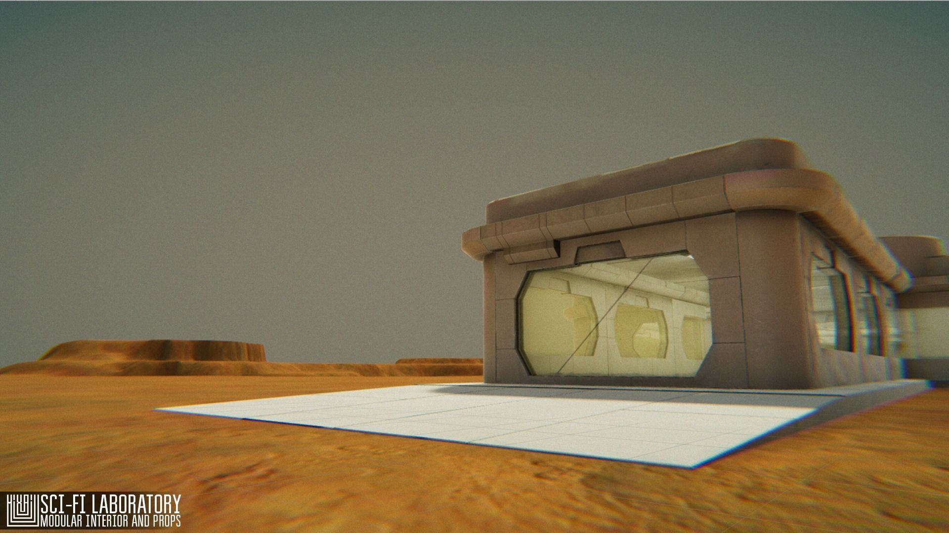 Sci-fi laboratory - modular interior and props 3D model_23