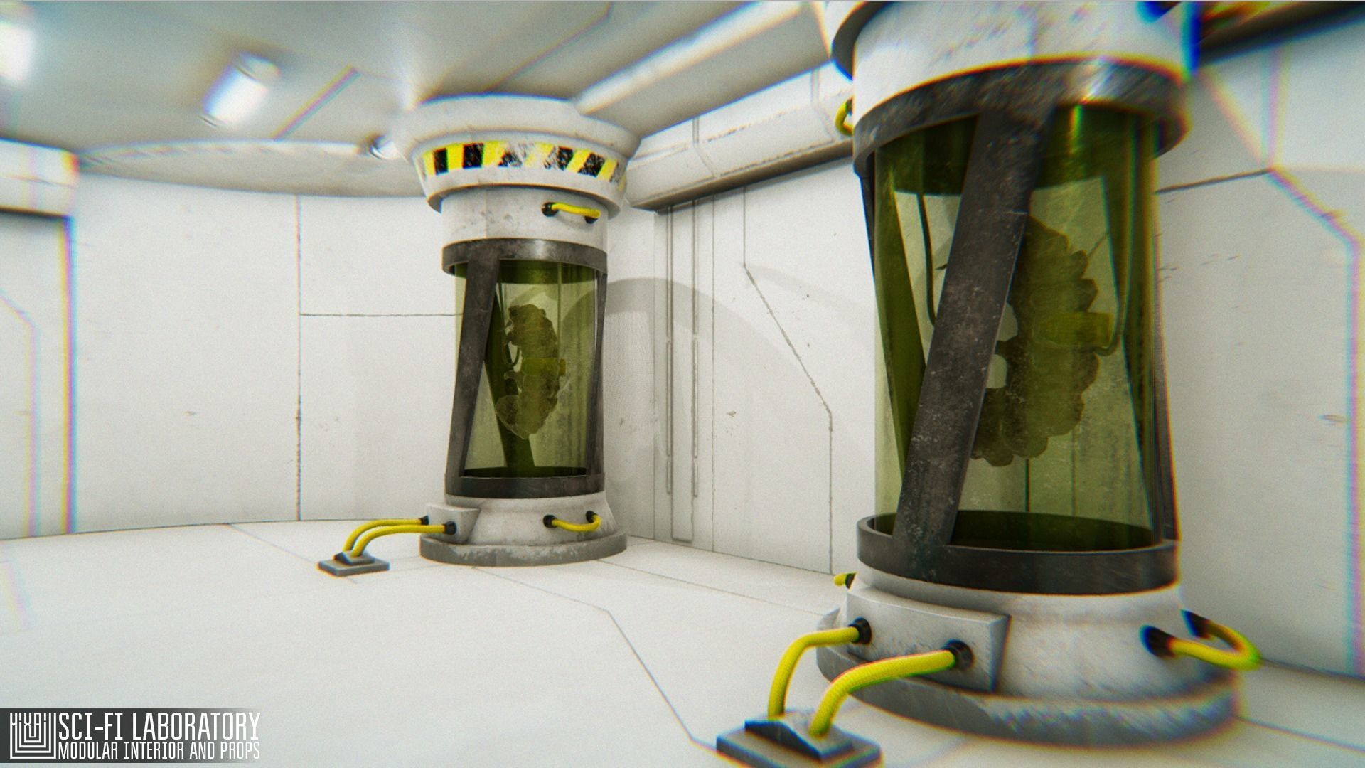 Sci-fi laboratory - modular interior and props 3D model_20
