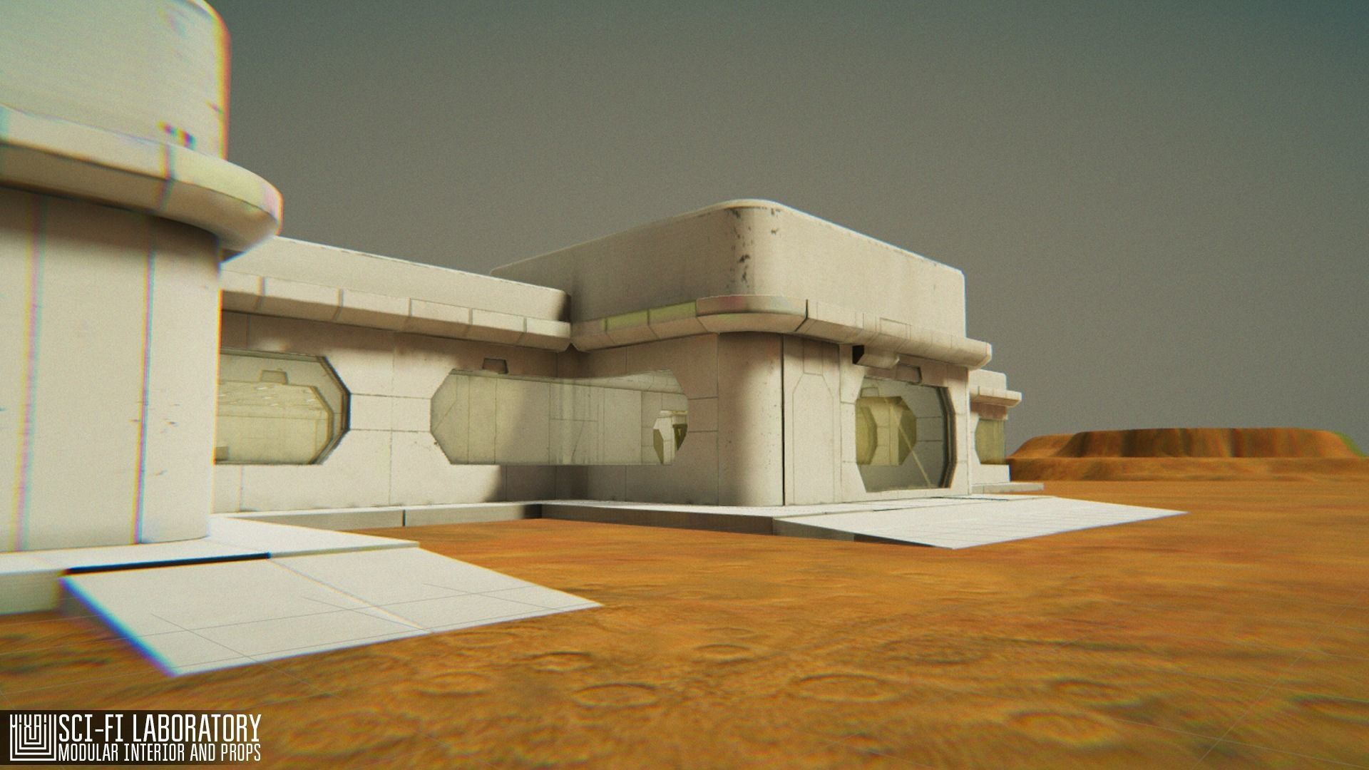 Sci-fi laboratory - modular interior and props 3D model_10