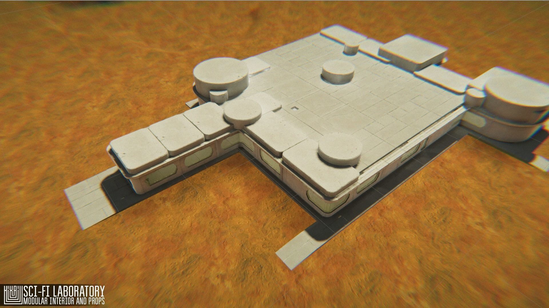 Sci-fi laboratory - modular interior and props 3D model_22