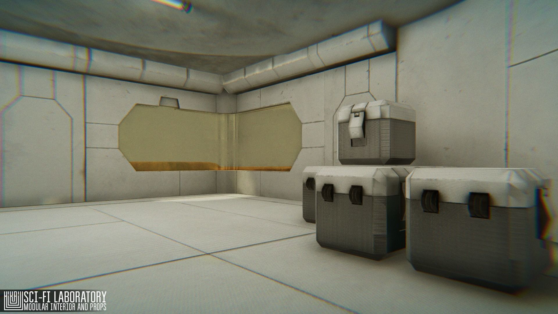 Sci-fi laboratory - modular interior and props 3D model_12