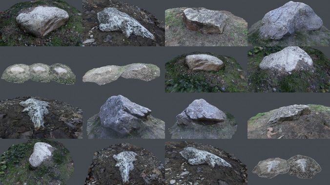 Rock pack 3D Model Collection