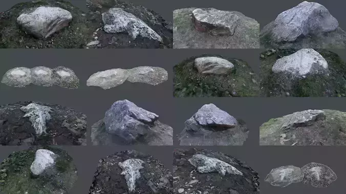Rock pack 3D Model Collection