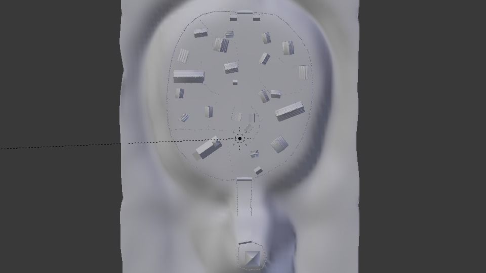 Early medieval castle Free low-poly 3D model_8