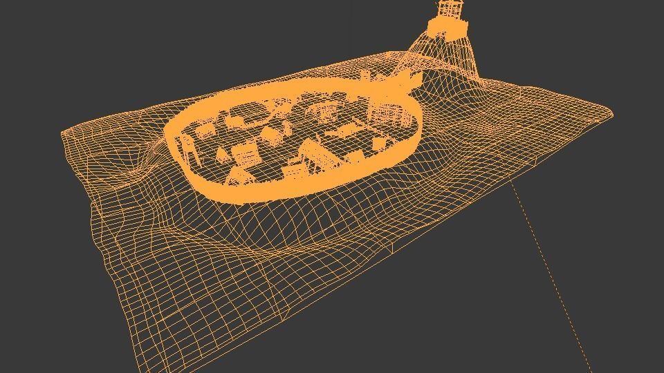 Early medieval castle Free low-poly 3D model_11