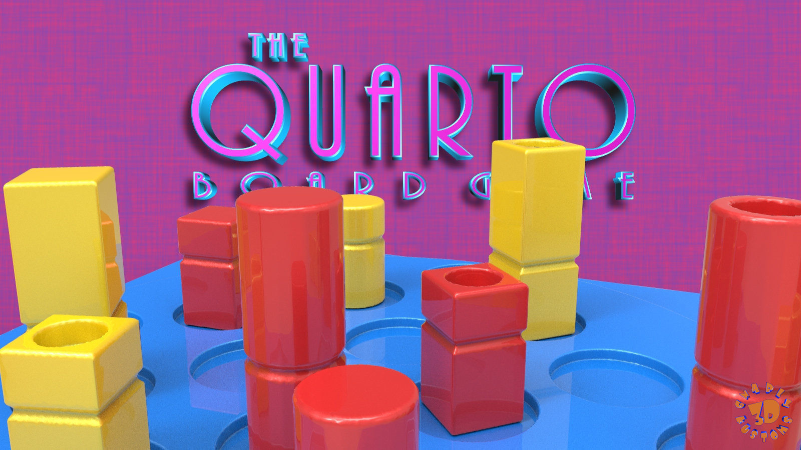 Quarto Board Game 3D print model_7