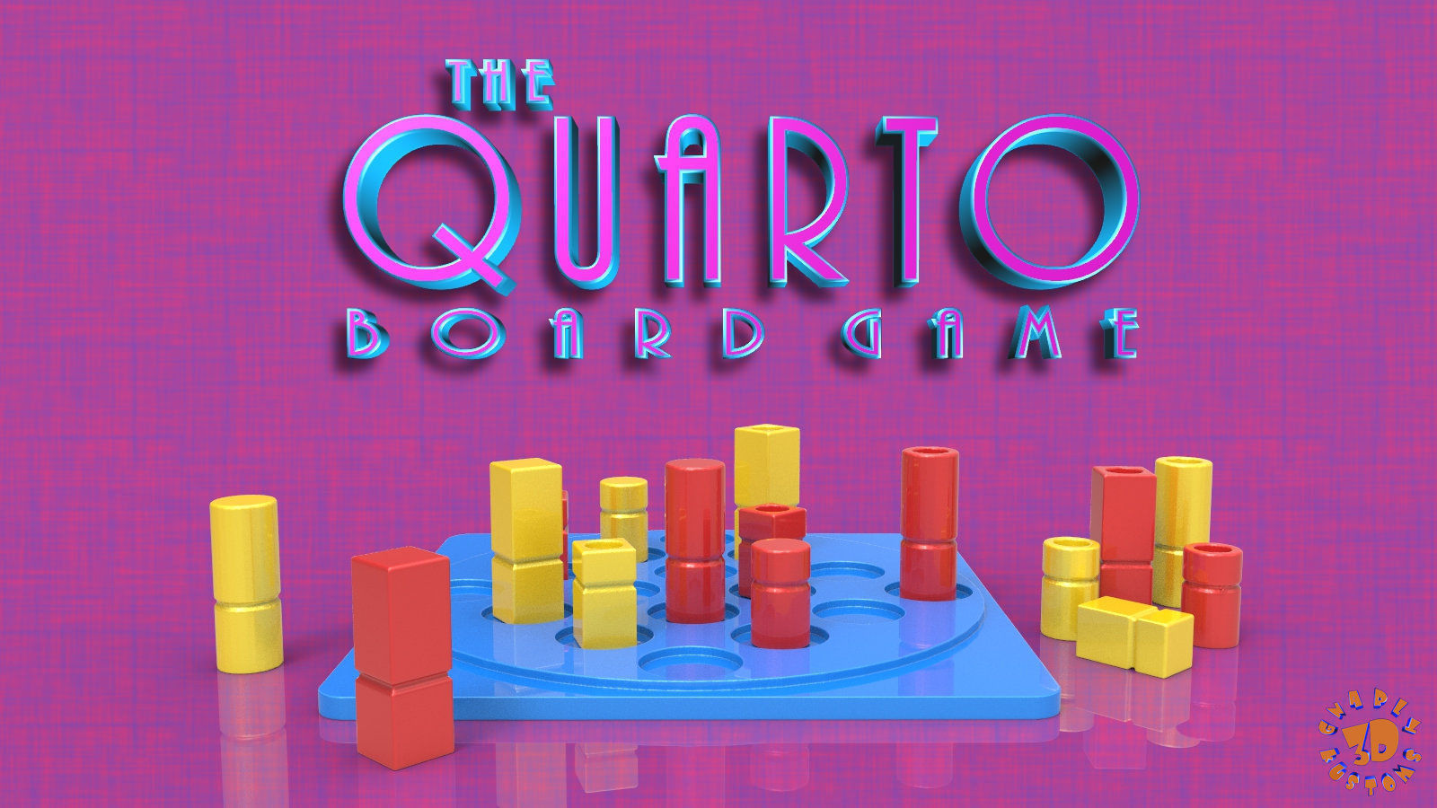 Quarto Board Game 3D print model_2